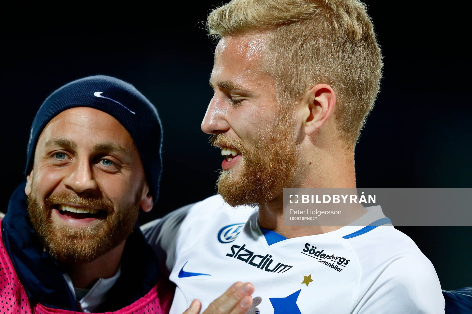 Norrköpings Daniel Sjölund och Filip Dagerstål jublar