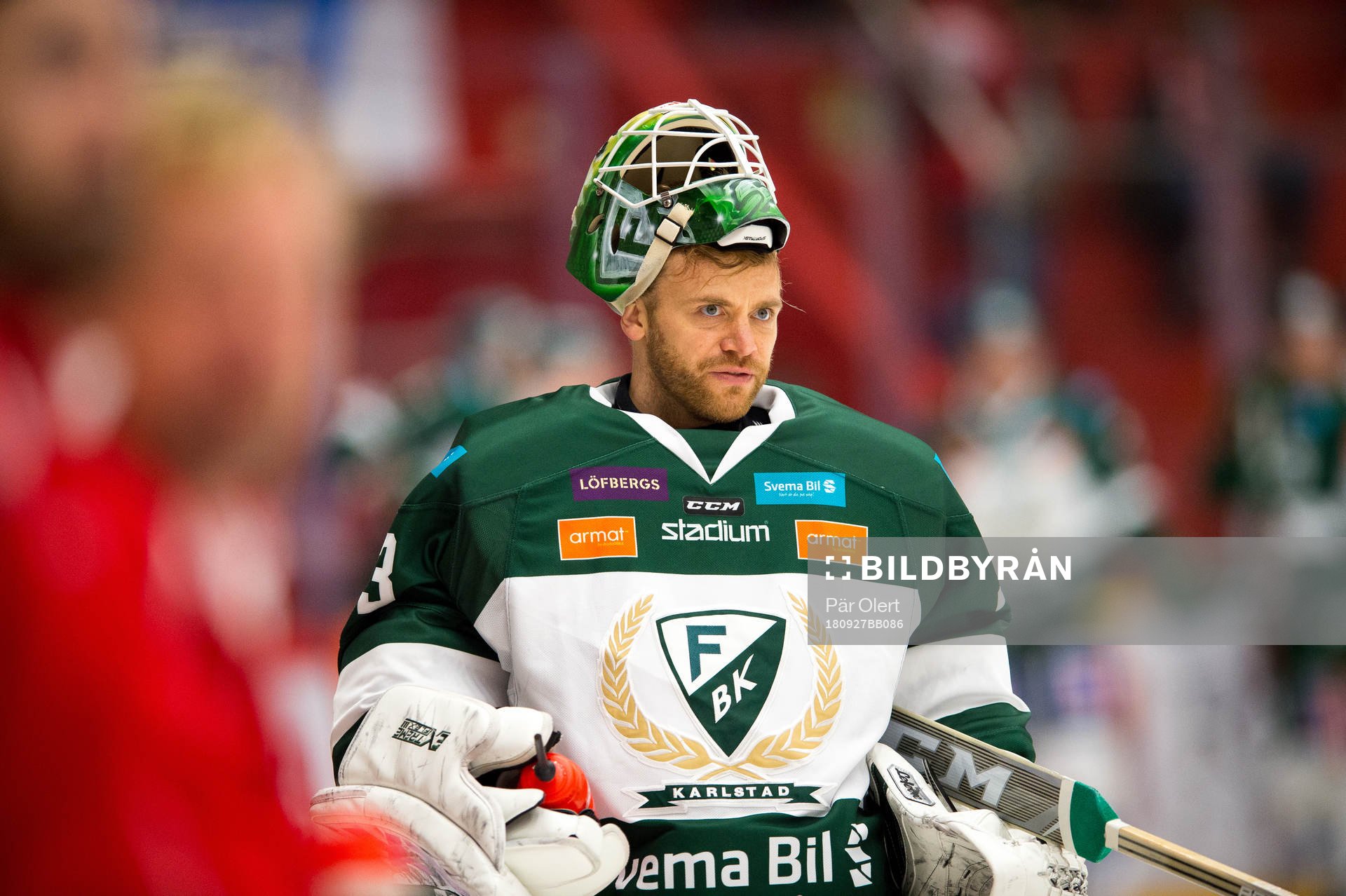 Färjestads målvakt Markus Svensson