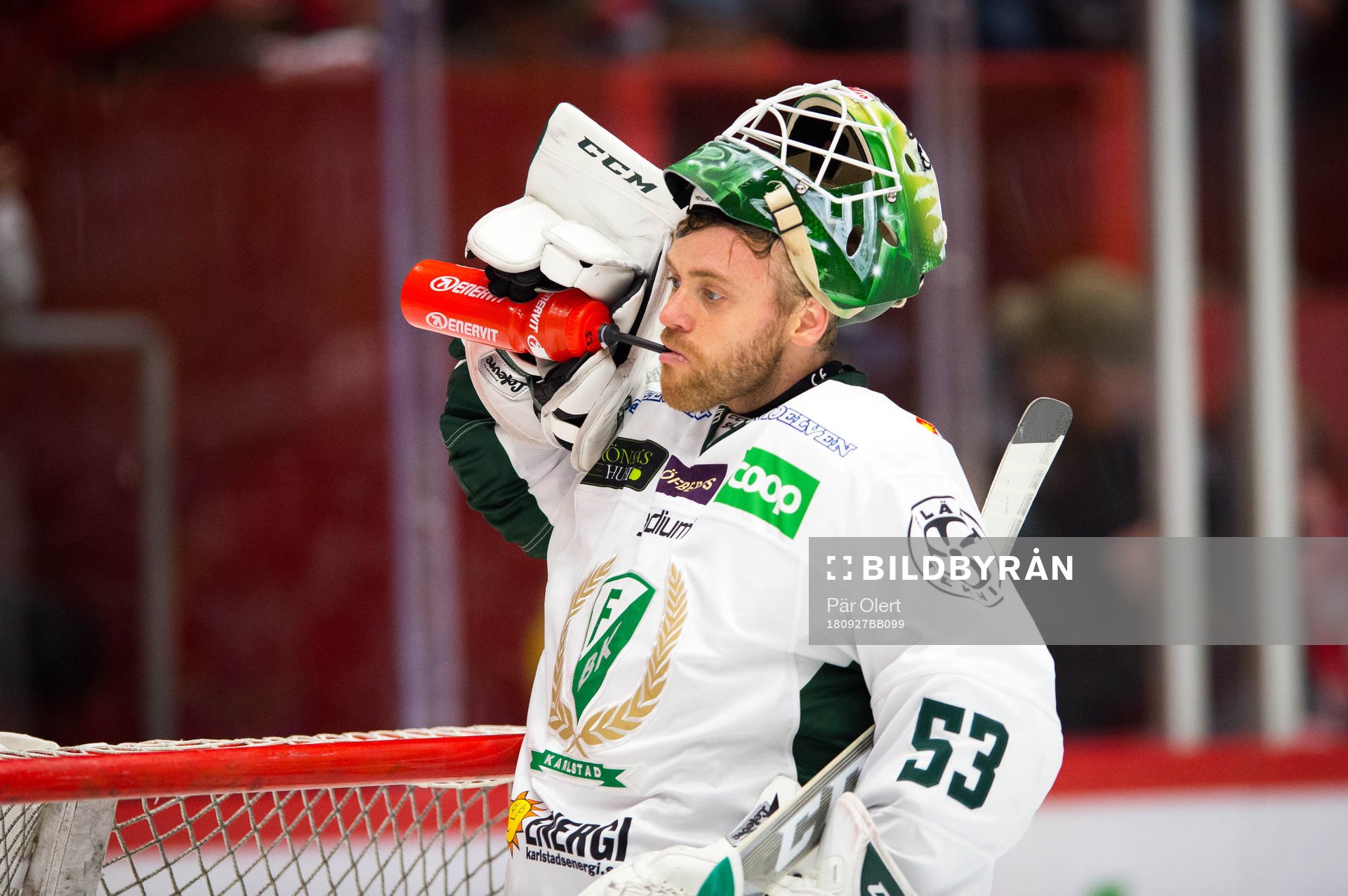 Färjestads målvakt Markus Svensson