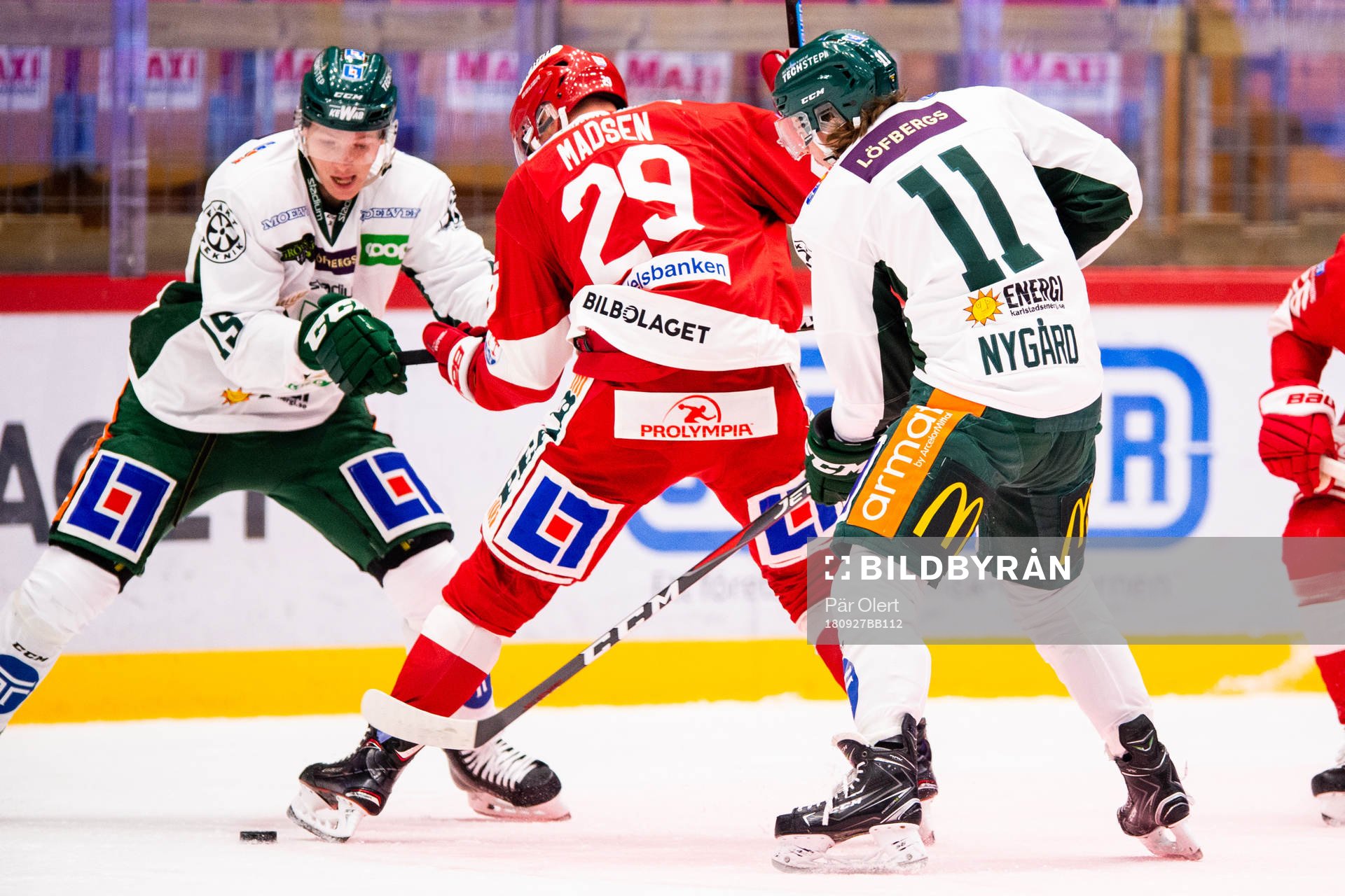 Färjestads Joakim Nygård och Timrås Morten Madsen