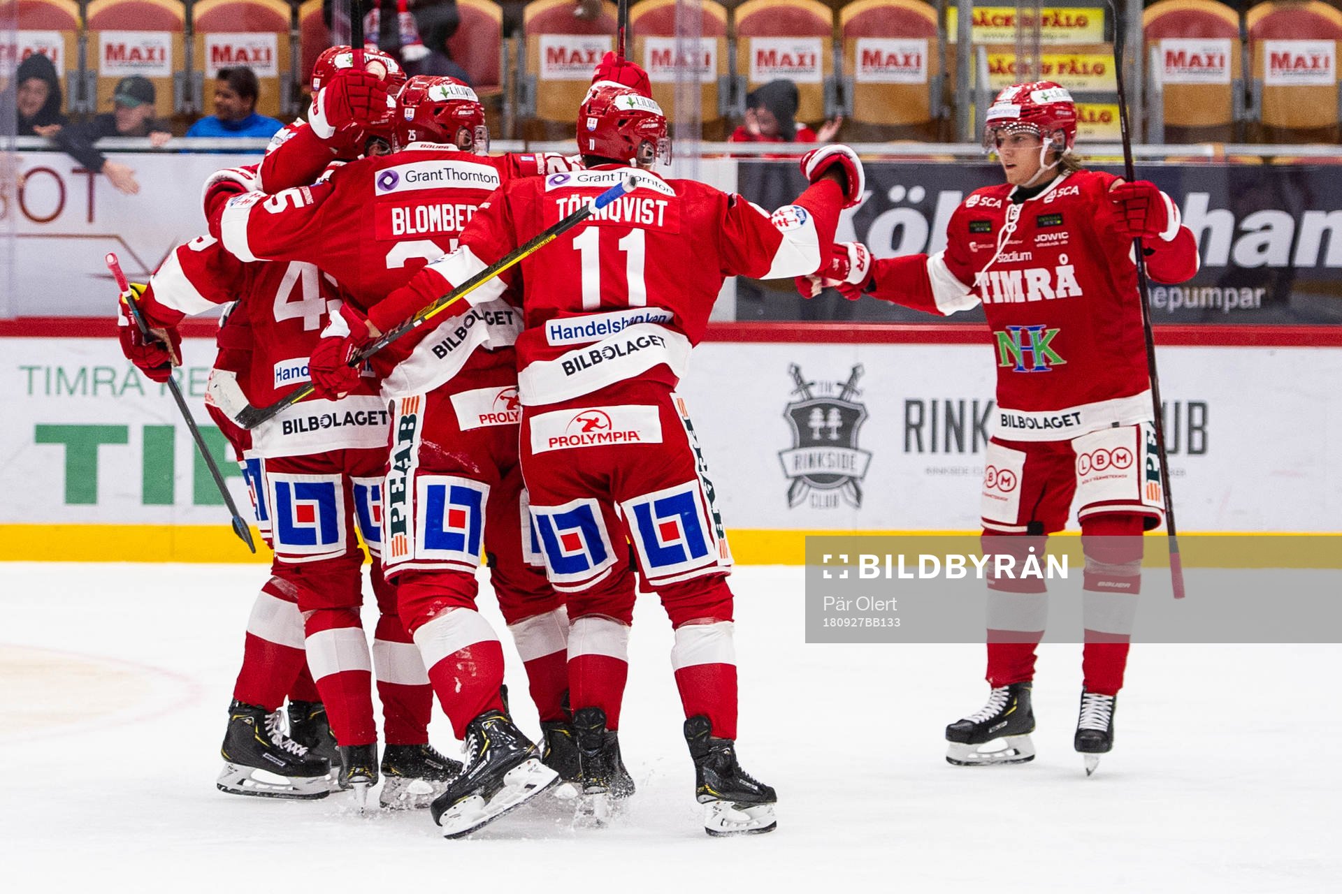 Timrås spelare jublar