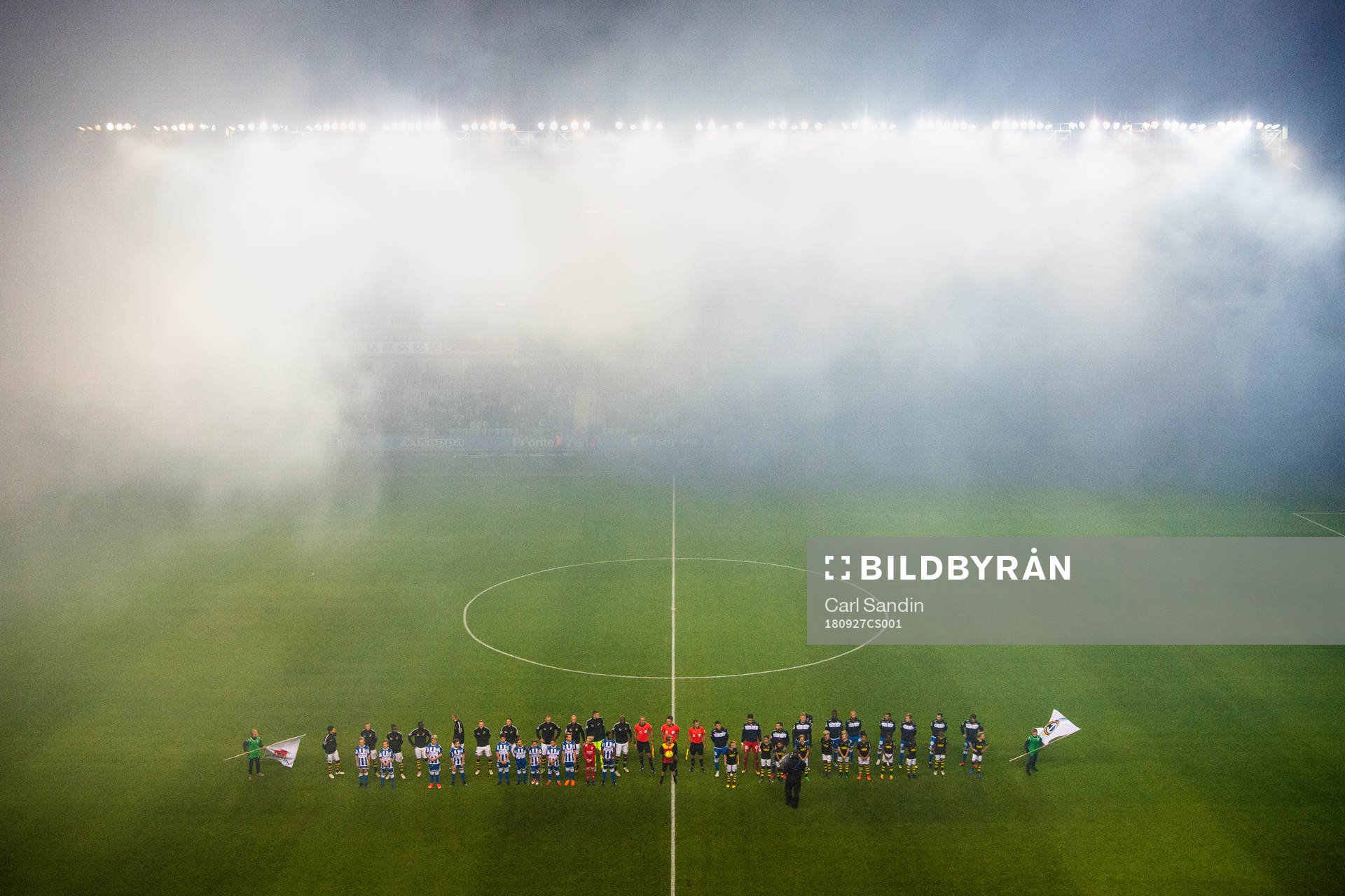 Vybild över Gamla Ullevi under fotbollsmatchen i Allsvenskan mellan IFK Göteborg och AIK den 27 september 2018 i Göteborg.
