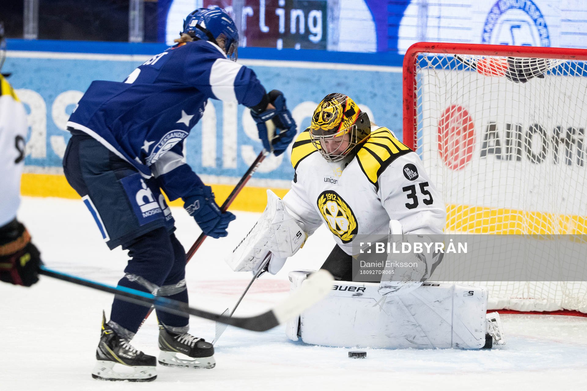 chans för Leksands Anna Borgqvist framför Brynäs
