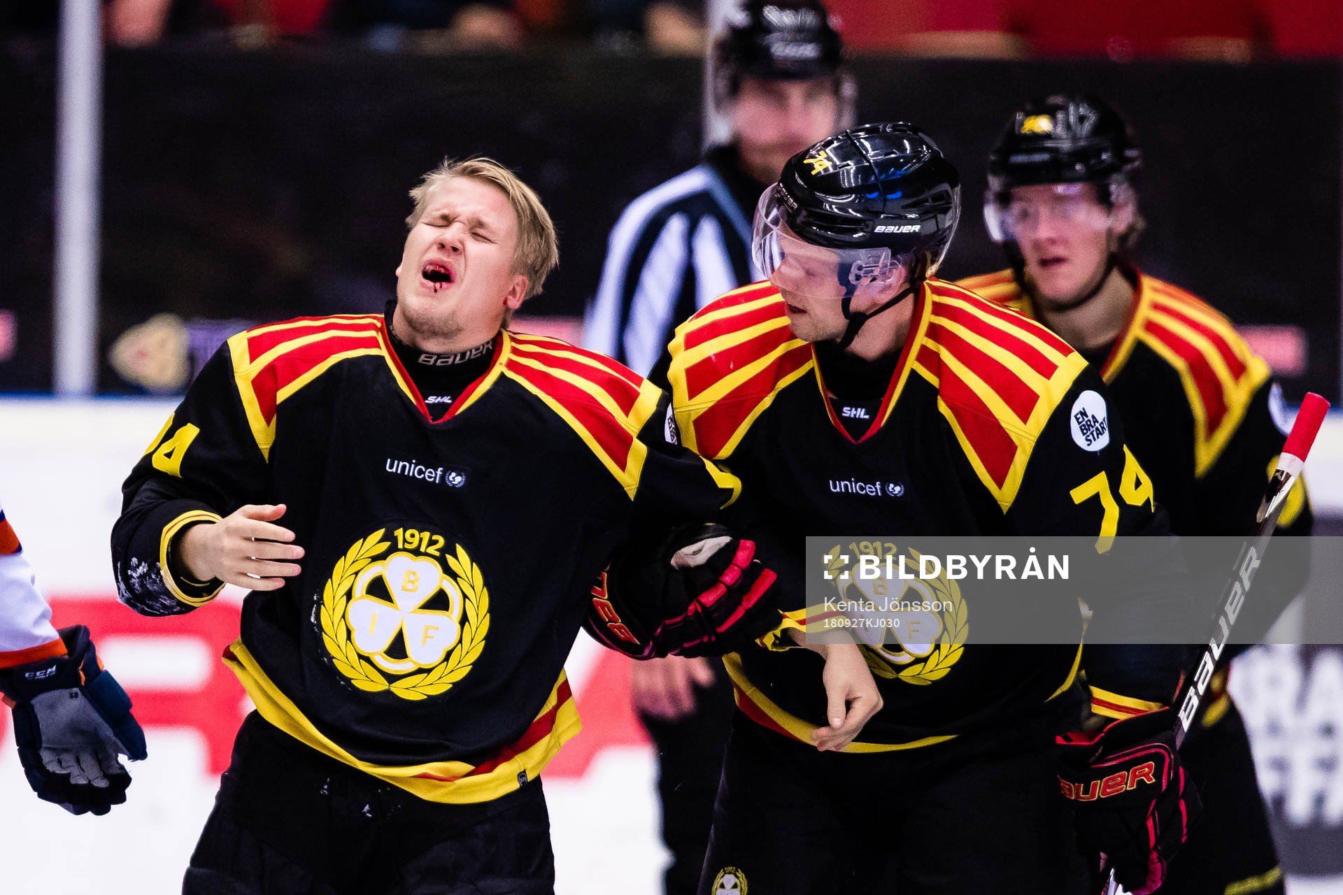 Brynäs Henrik Larsson med en skada