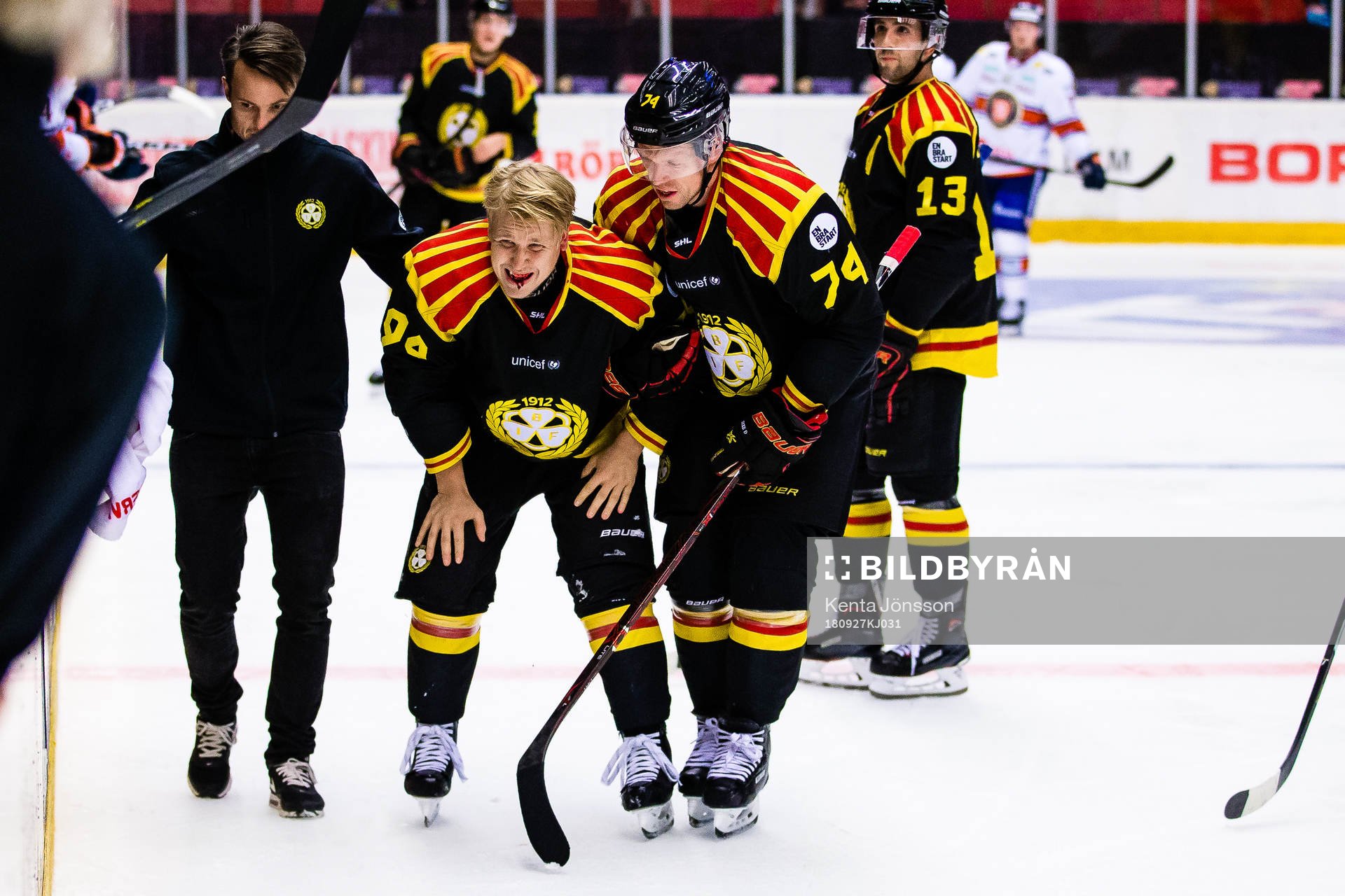 Brynäs Henrik Larsson med en skada