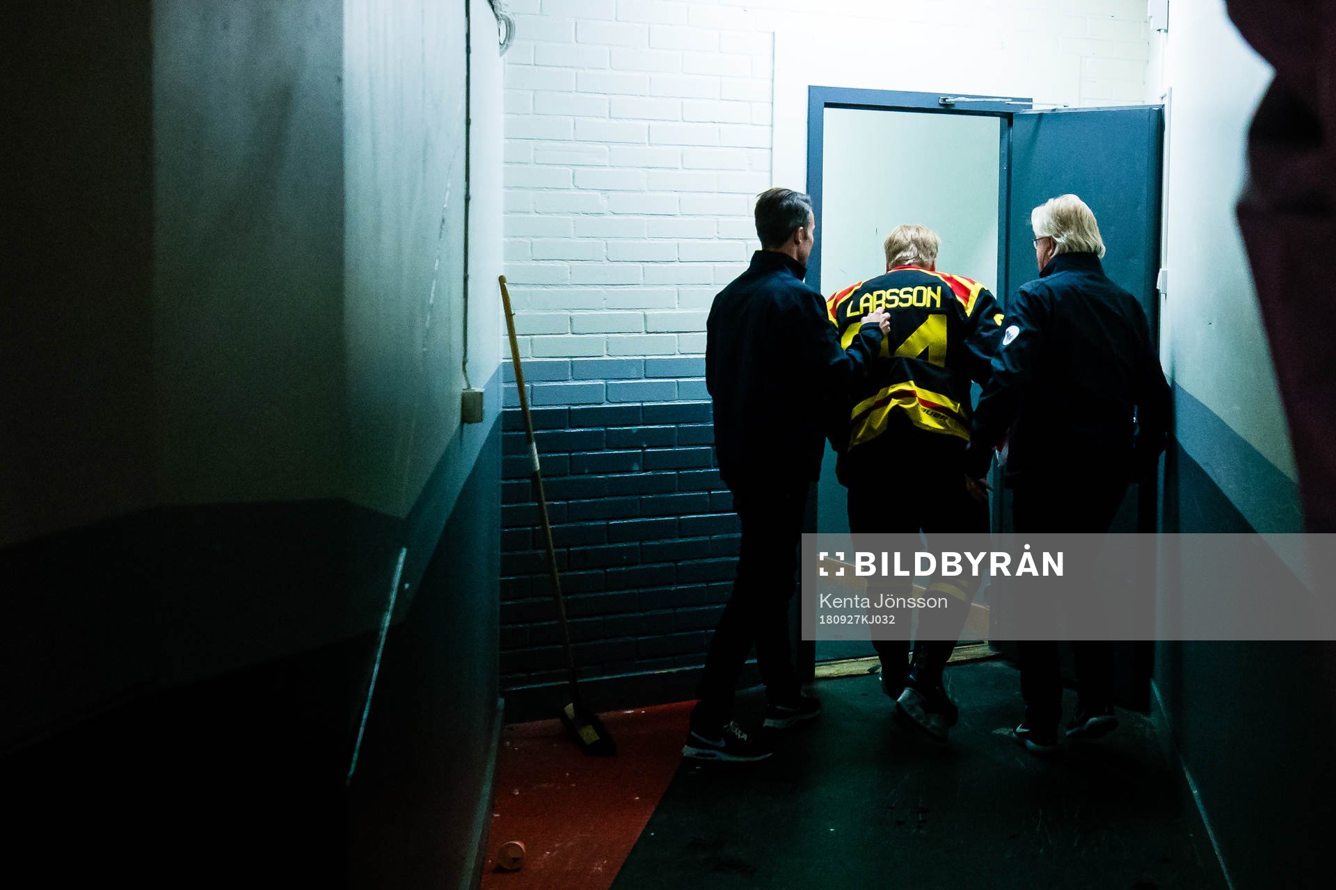 Brynäs Henrik Larsson med en skada