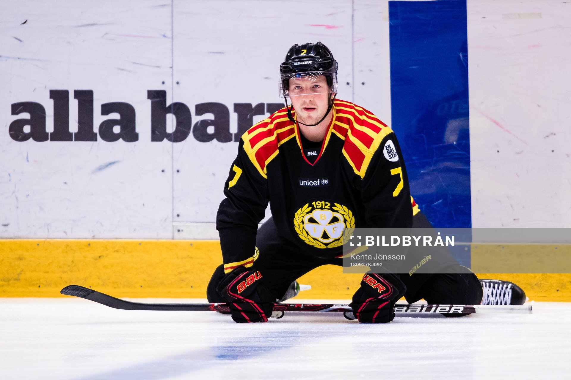 Brynäs Daniel Kristo innan ishockeymatchen i SHL mellan