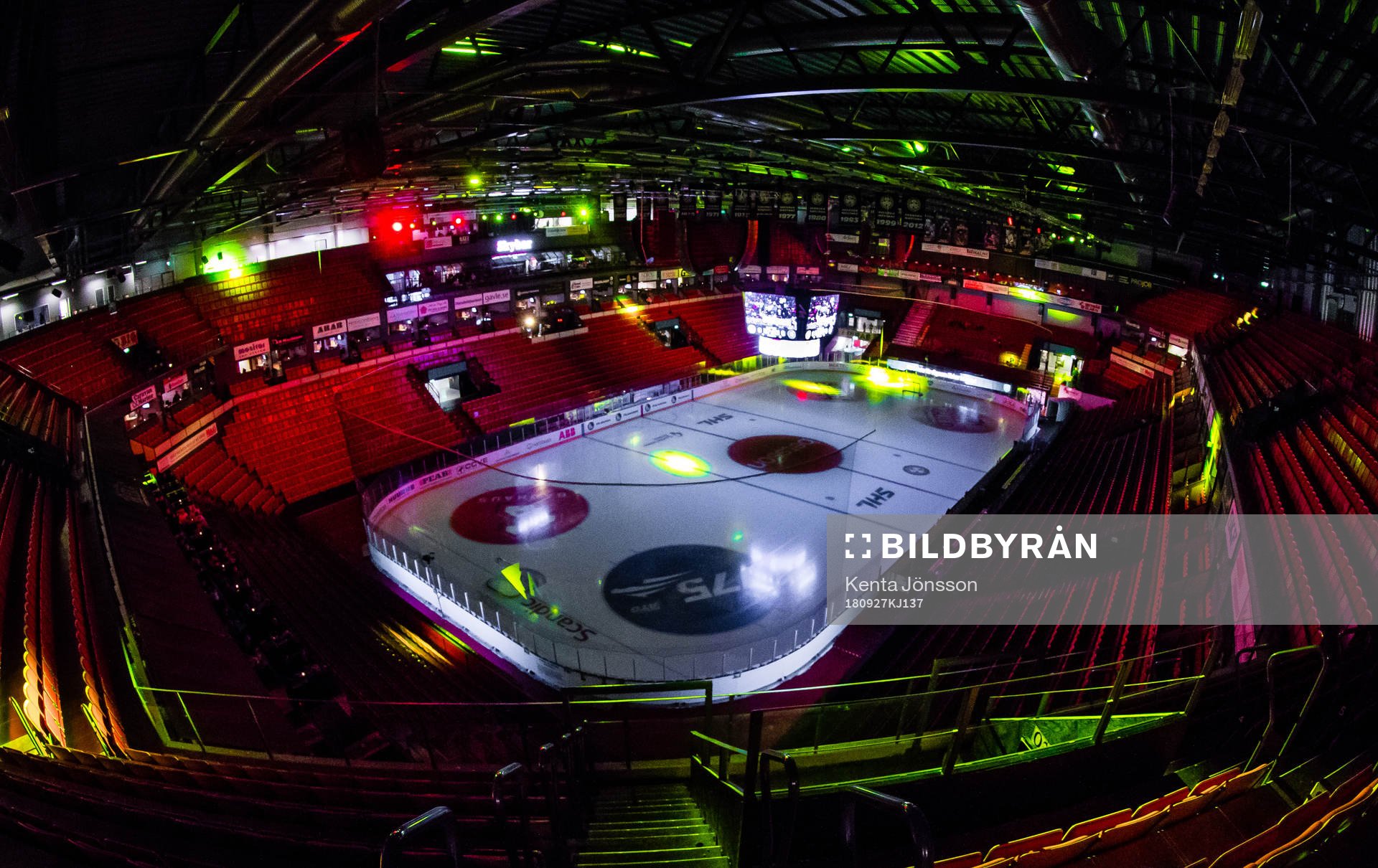 Interiör av Gavlerinken innan ishockeymatchen i SHL mellan