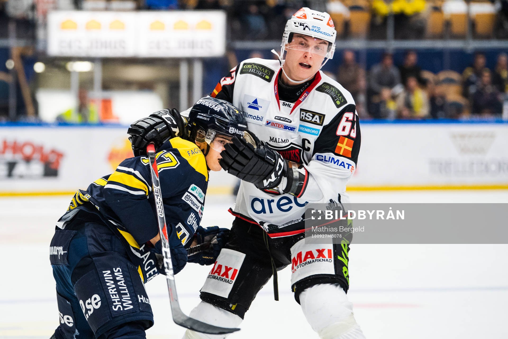 s Isac Brännström och Malmö Redhawks Fredrik Händemark