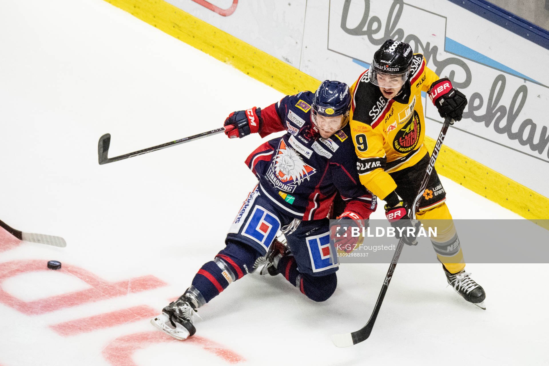 Linköpings Chad Billins och Luleås Johan Forsberg