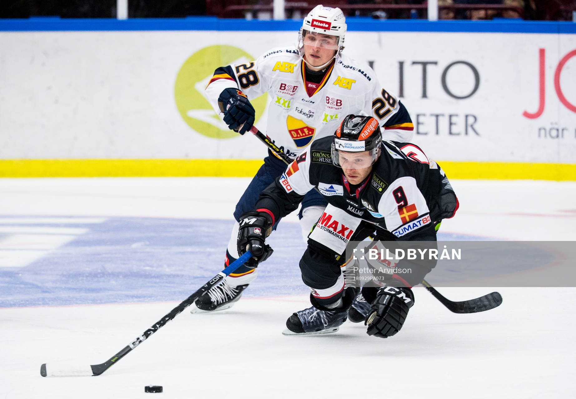 Malmö Redhawks Frederik Storm och Djurgårdens William Wiå