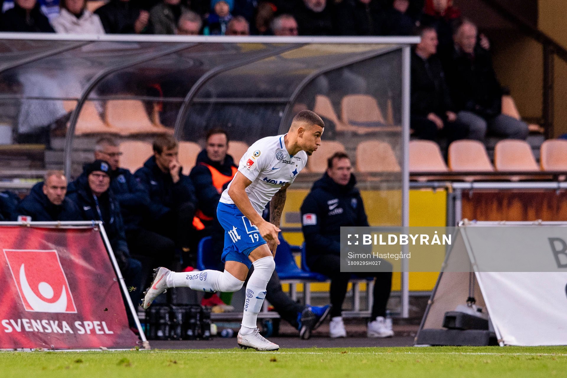 Norrköpings Jordan Larsson blir inbytt