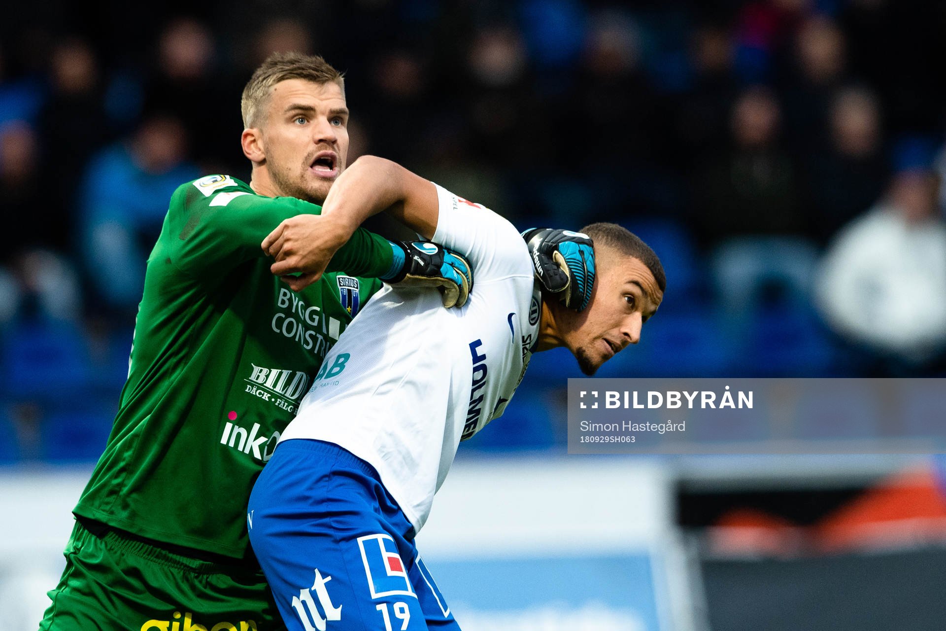 Sirius målvakt Lukas Jonsson och Norrköpings Jordan
