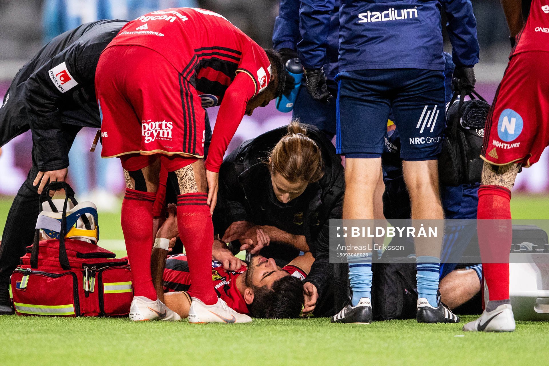 Östersunds Rewan Amin har ont