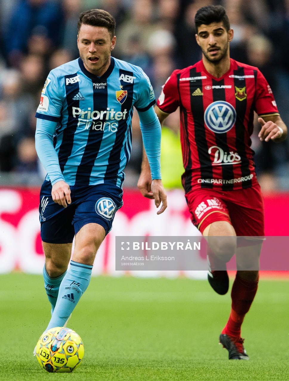 Djurgårdens Kerim Mrabti och Östersunds Rewan Amin