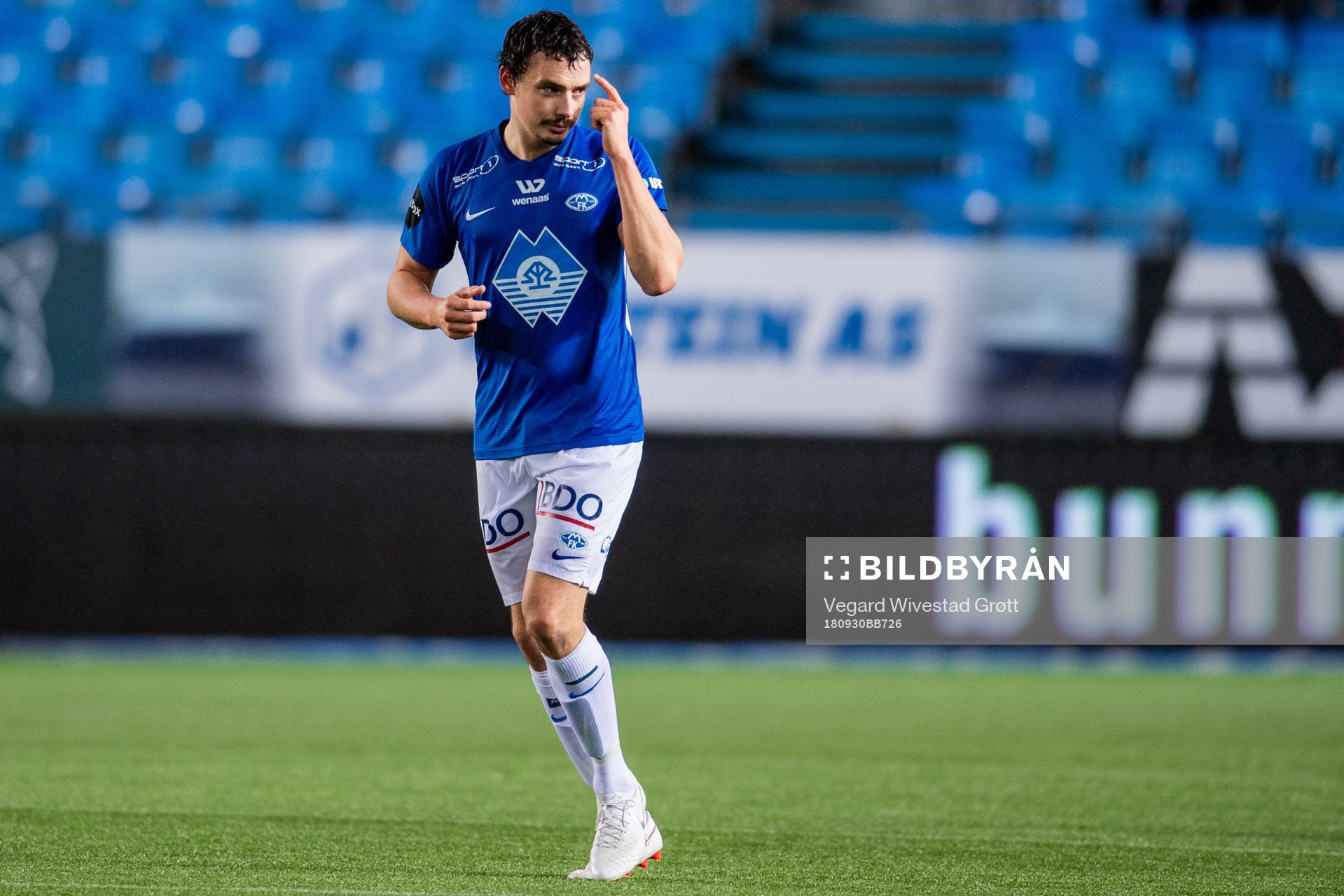 Vegard Forren of Molde celebrates