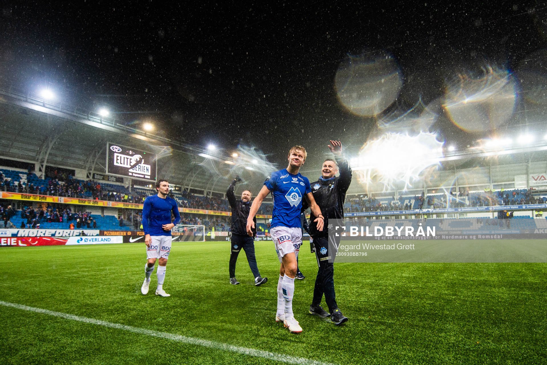 Erling Braut Håland of Molde and Ole Gunnar Solskjær,