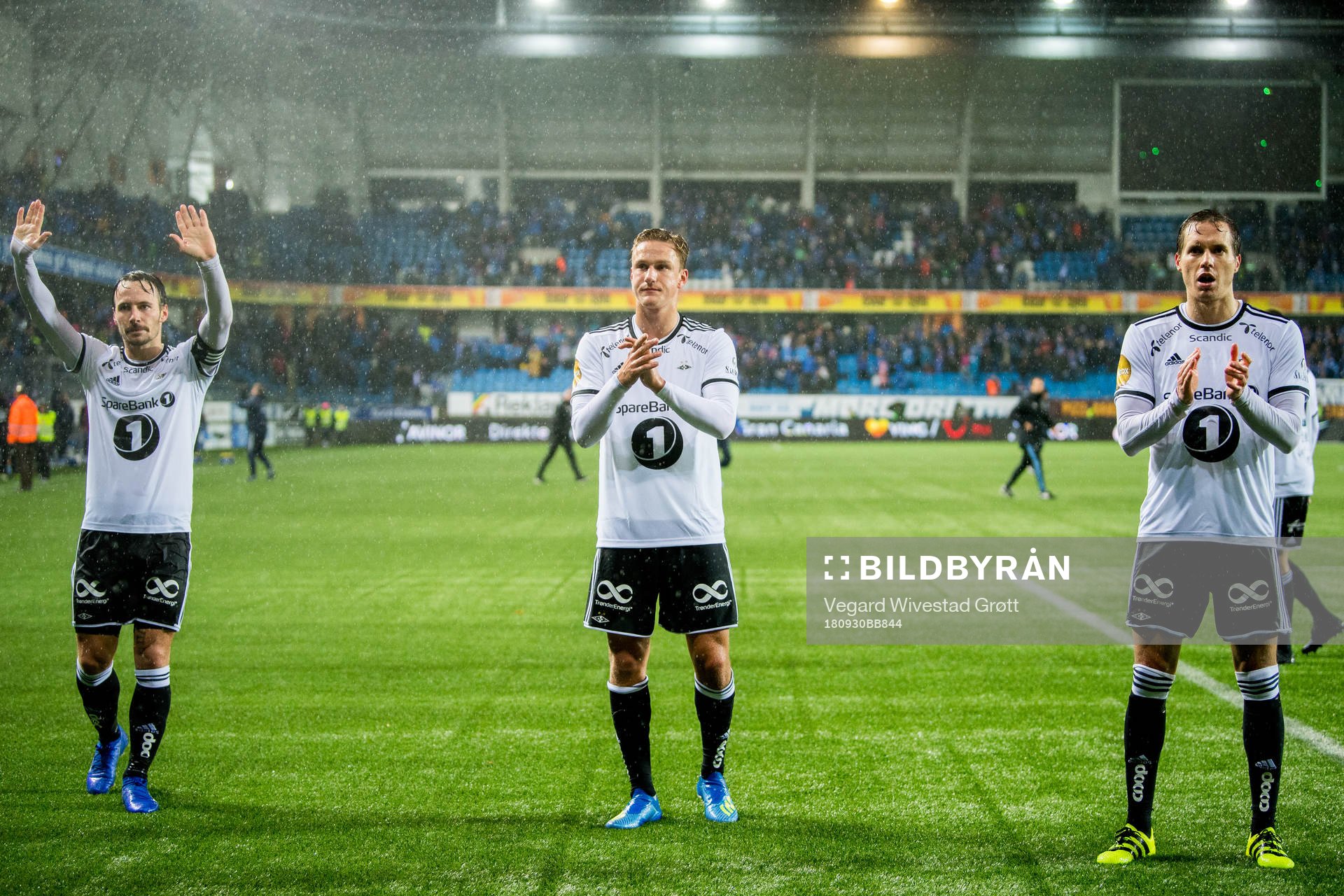 Mike Jensen, Erik Botheim and Anders Konradsen of Rosenborg
