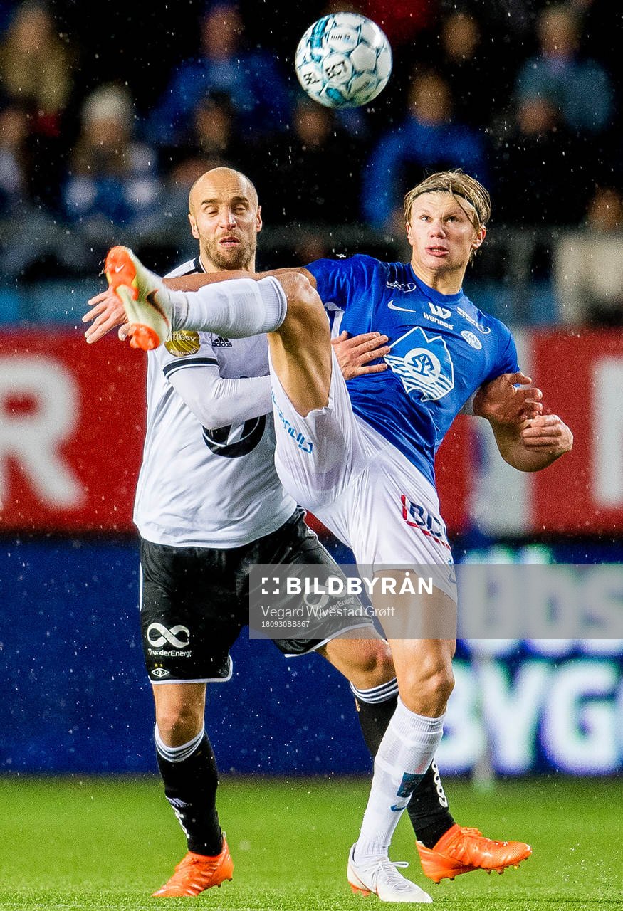 Tore Reginiussen of Rosenborg and Erling Braut Håland of