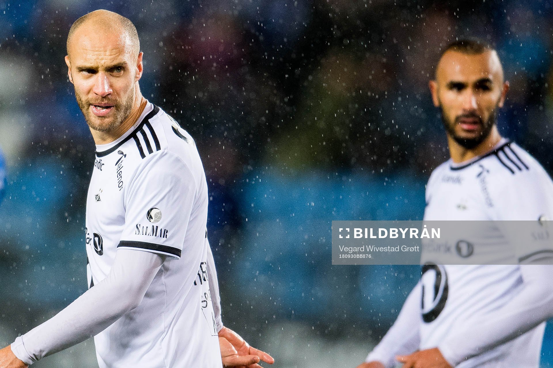 Tore Reginiussen and Issam Jebali of Rosenborg