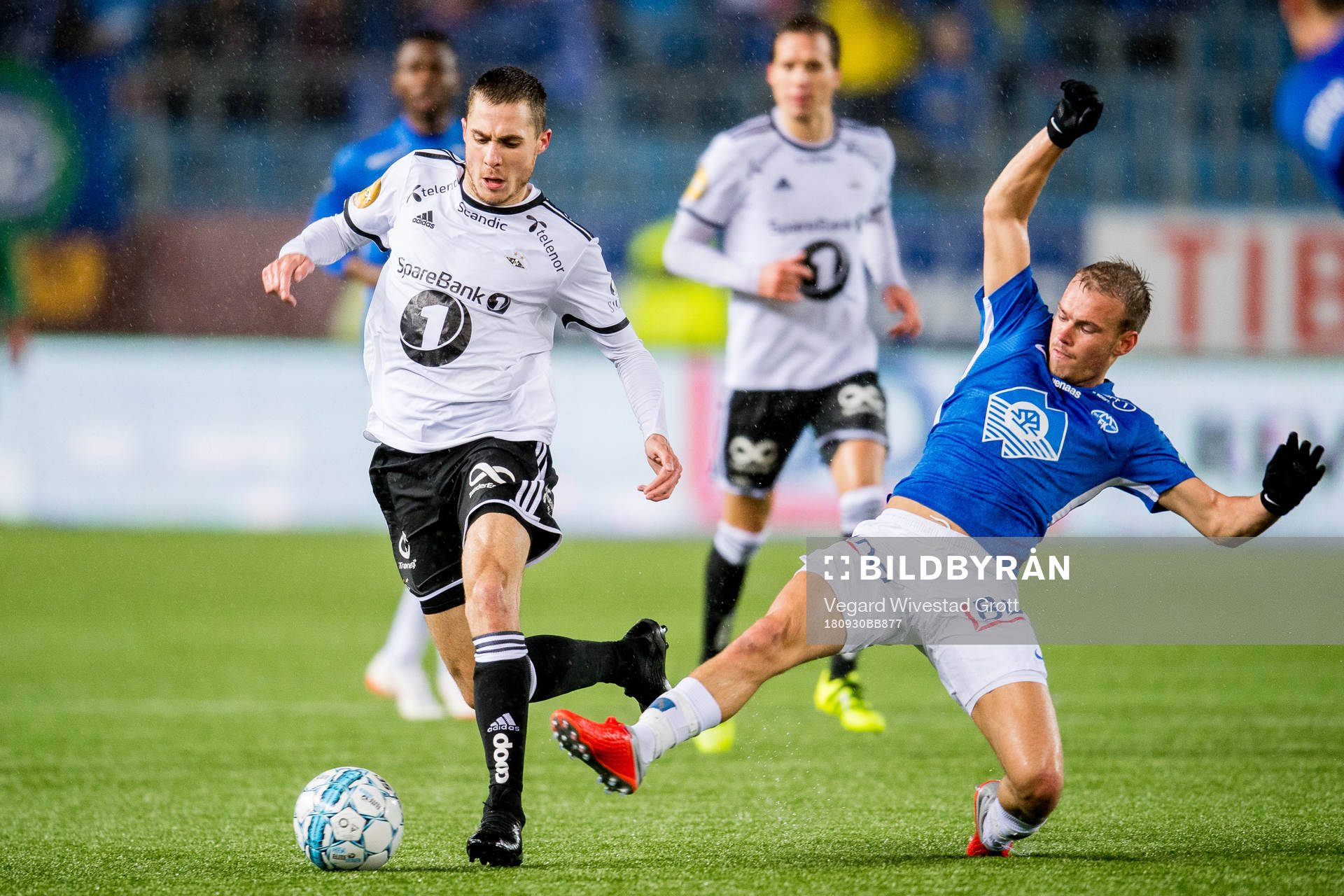 Djordje Denic of Rosenborg and Petter Strand of Molde