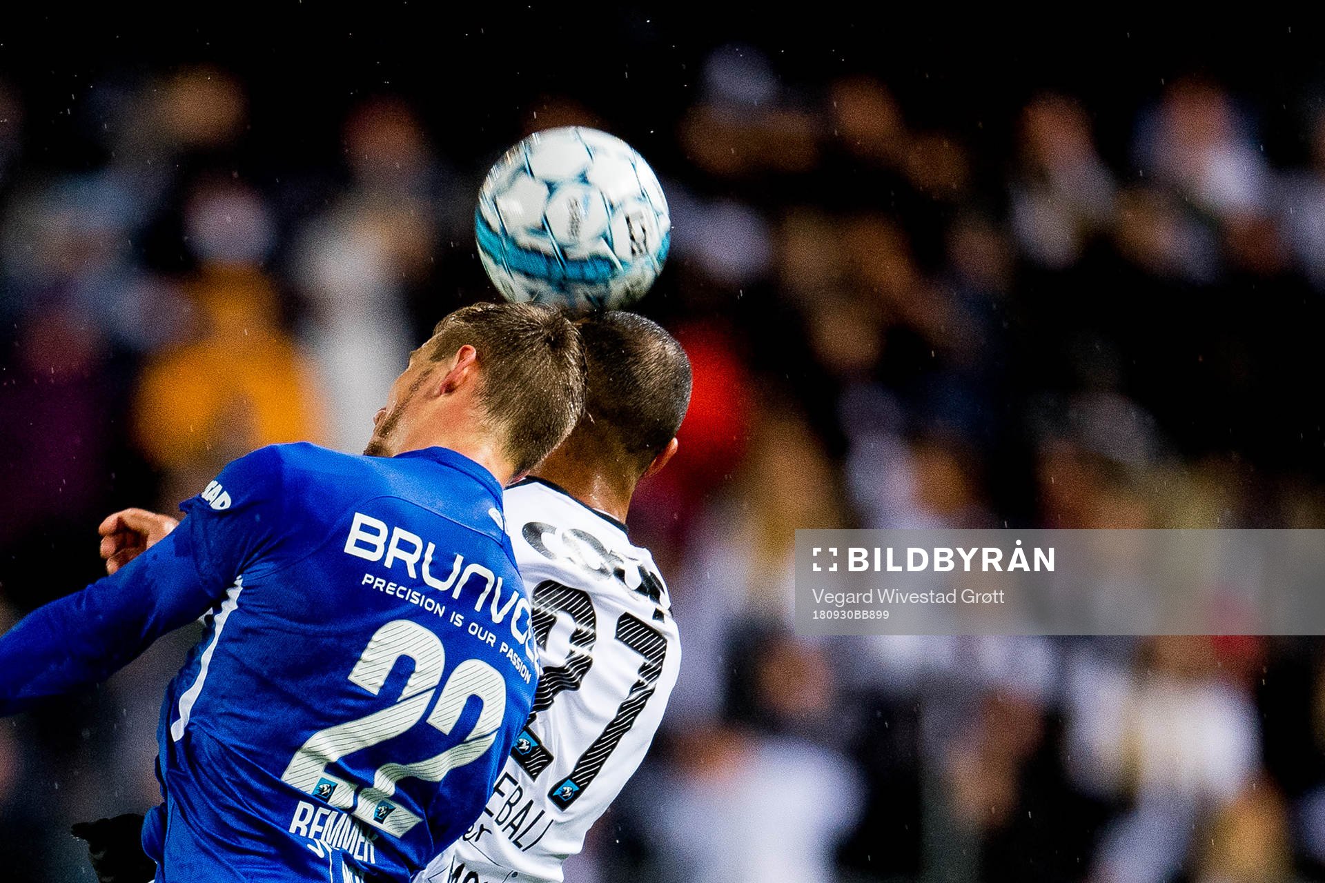 Christoffer Remmer of Molde and Issam Jebali of Rosenborg during the Eliteserien match between Molde and Rosenborg on September 30, 2018 in Molde.