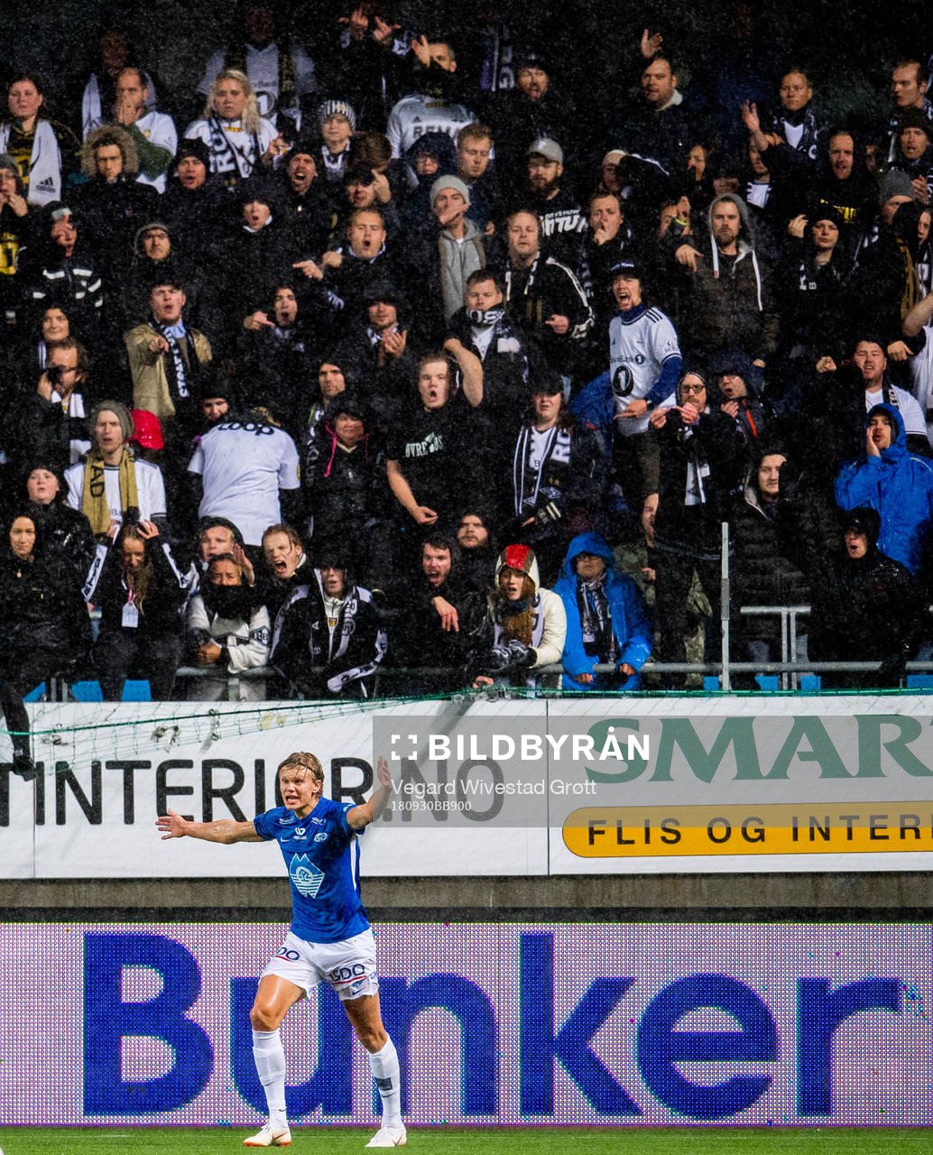 Erling Braut Håland of Molde reacts