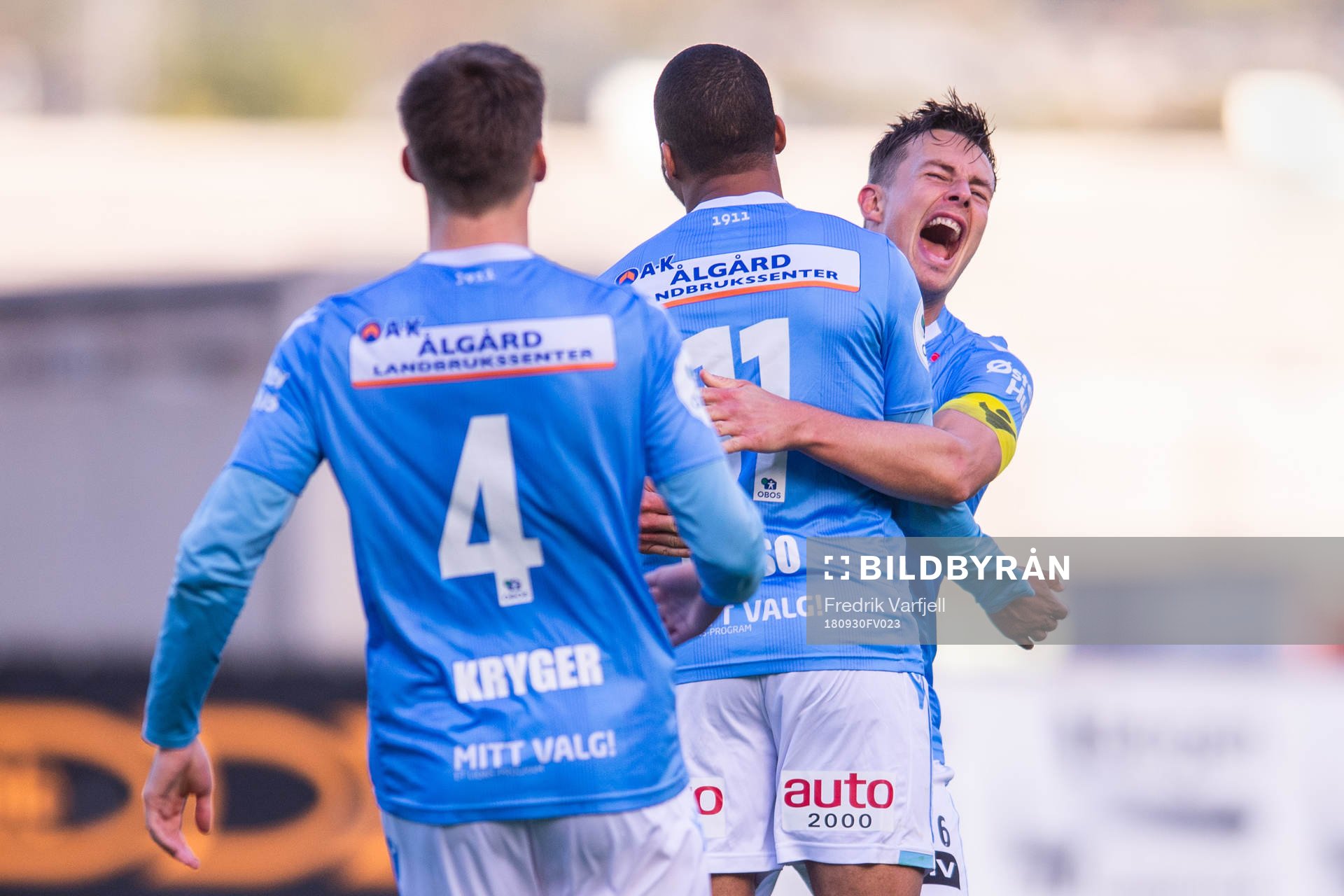 Players of Sandnes Ulf celebrates