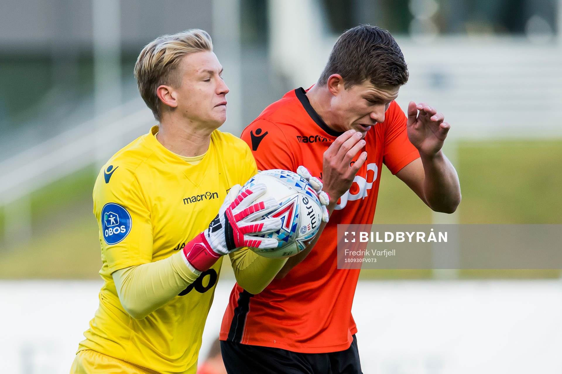 Goalkeeper Borger Thomas and Magnus Bruun-Hansen of Åsane