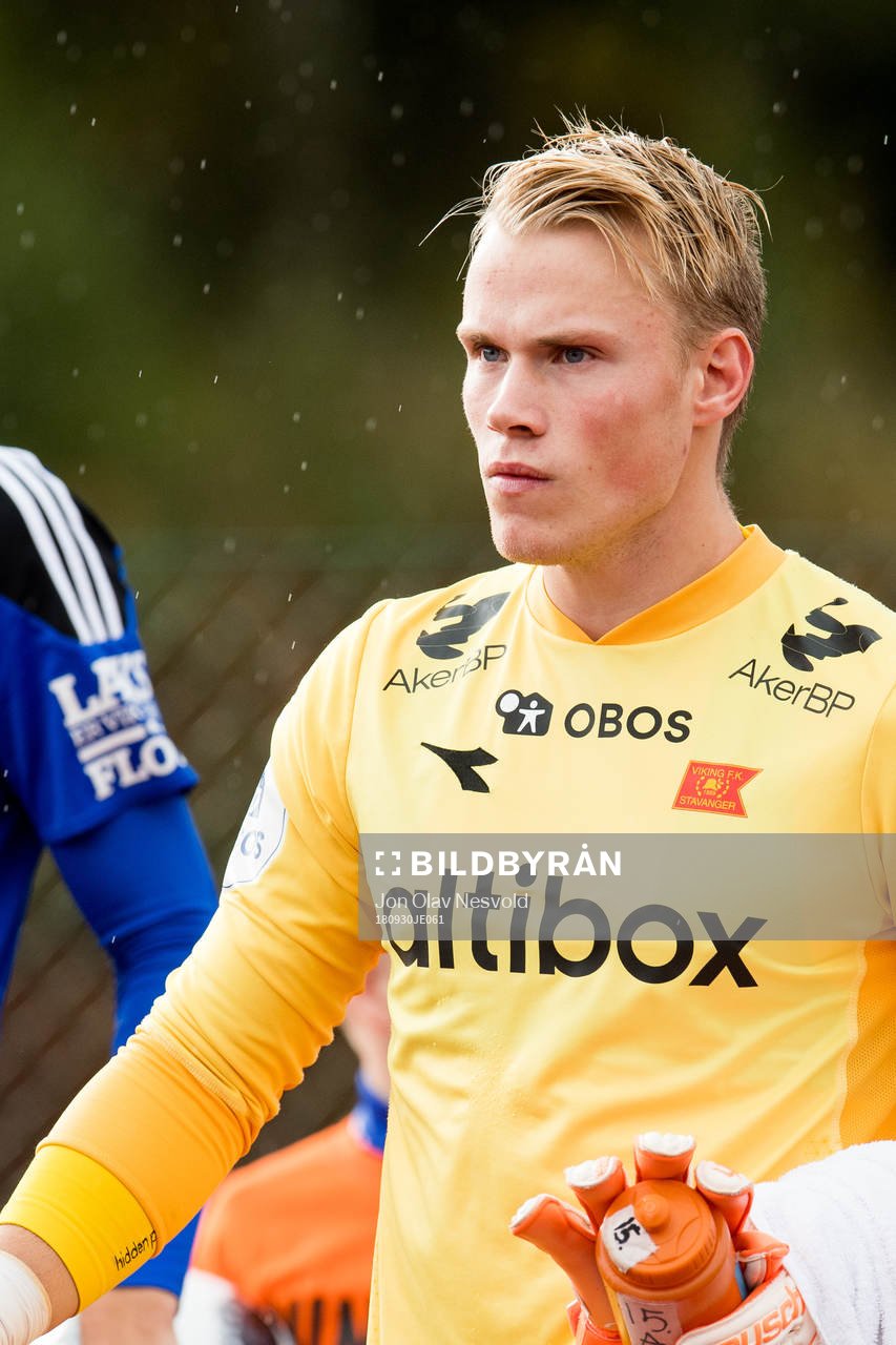 Goalkeeper Amund Wichne of Viking