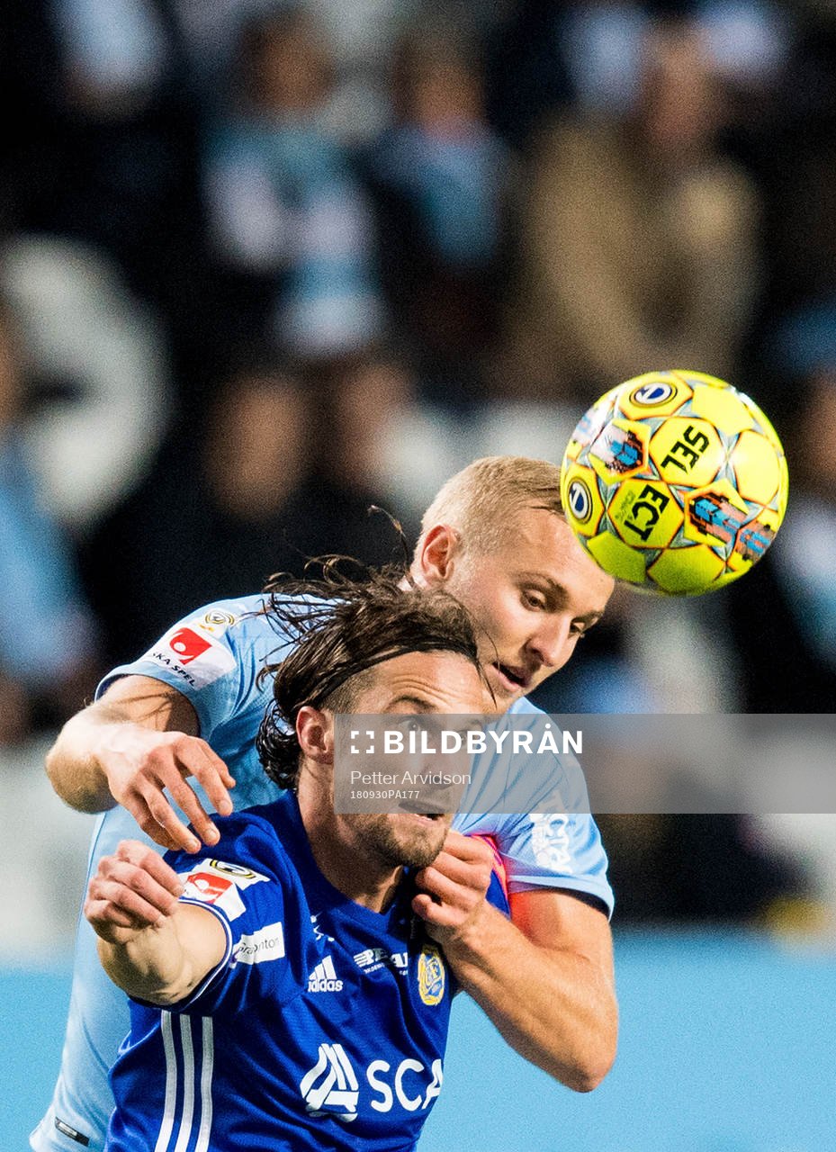 Sundsvalls Linus Hallenius och Malmö FFs Franz Brorsson