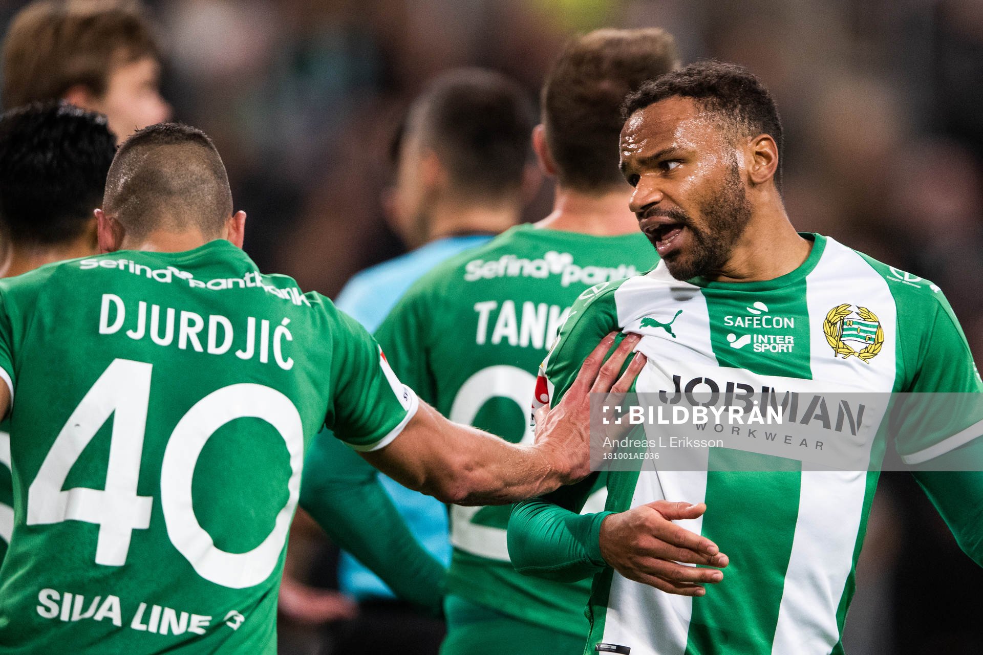 Hammarbys Nikola Djurdjic och Serge-Junior Martinsson