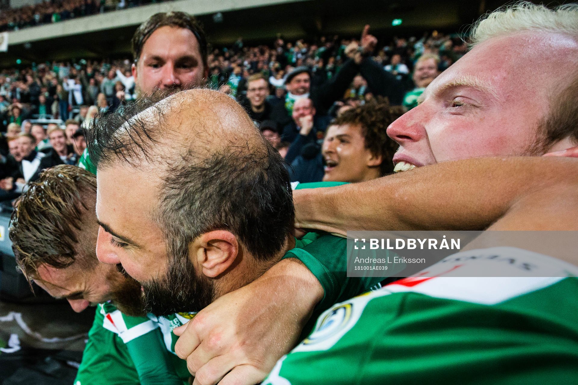 Hammarbys David Fällman jublar med Kennedy Bakircioglu