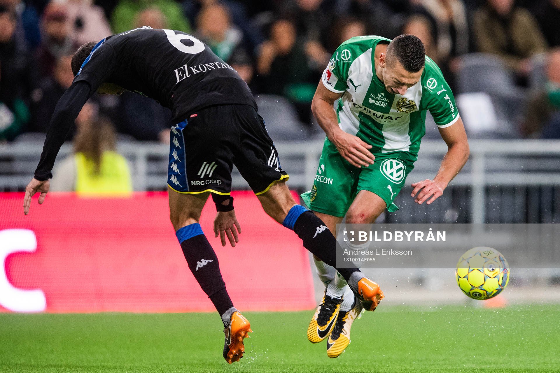 IFK Göteborgs Fredrik Oldrup Jensen och Hammarbys Nikola