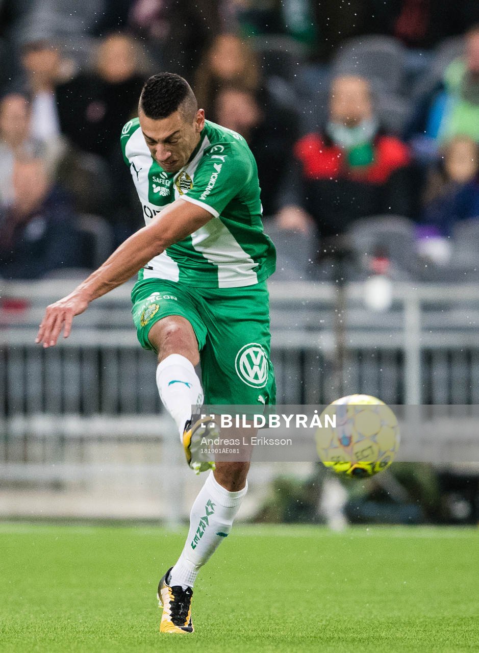 Hammarbys Nikola Djurdjic med ett skott