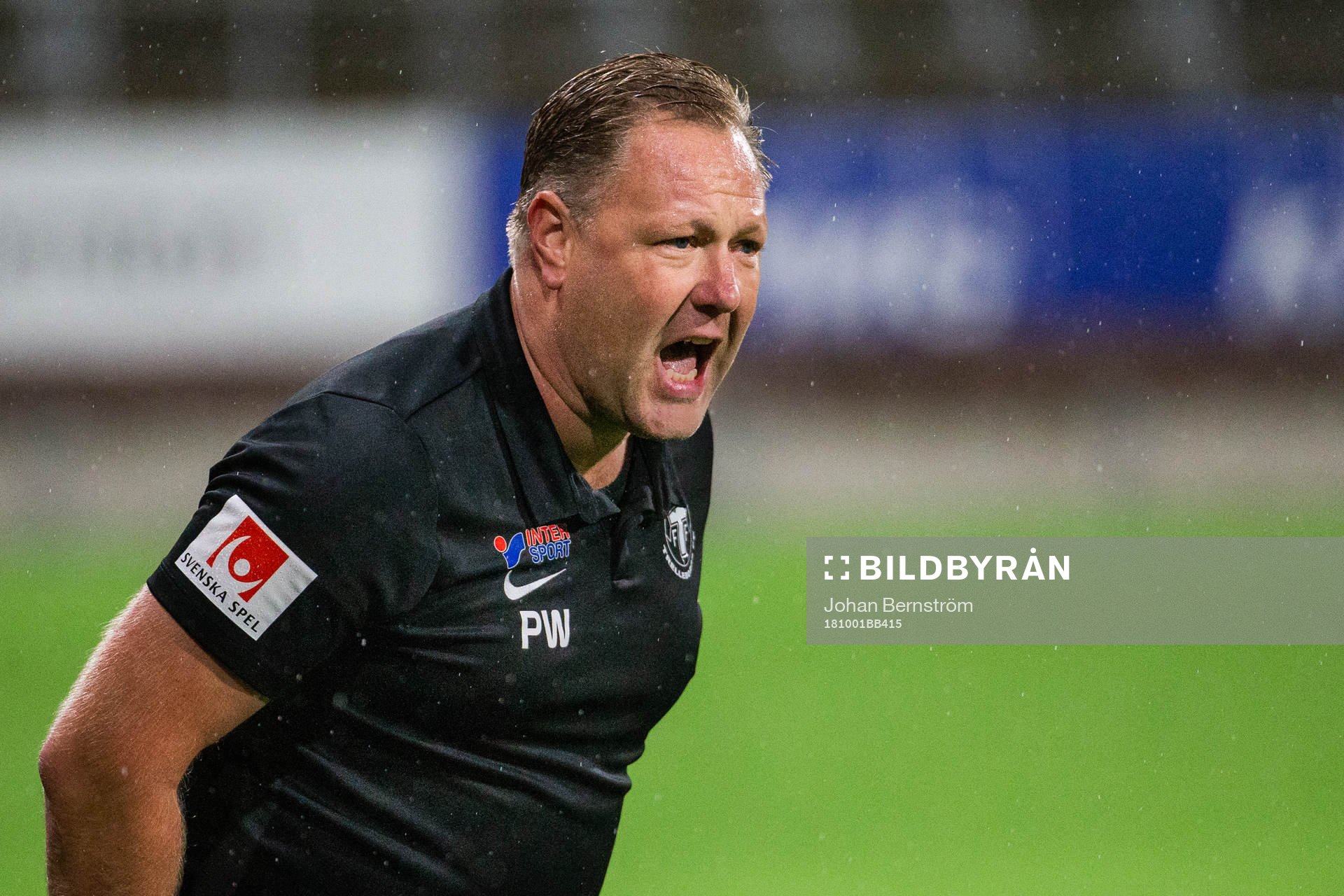 Trelleborgs tränare Patrick Winqvist reagerar