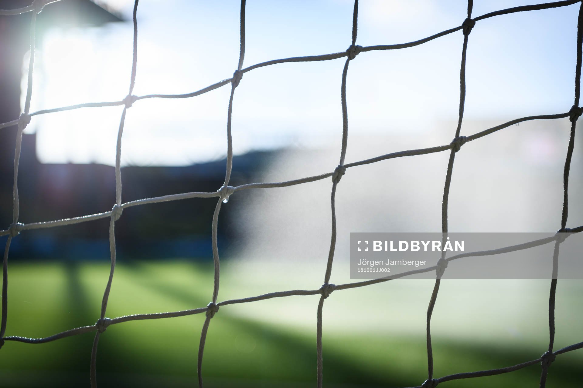Nät i målet inför fotbollsmatchen i Allsvenskan mellan Elfsborg och Häcken den 1 oktober 2018 i Borås.