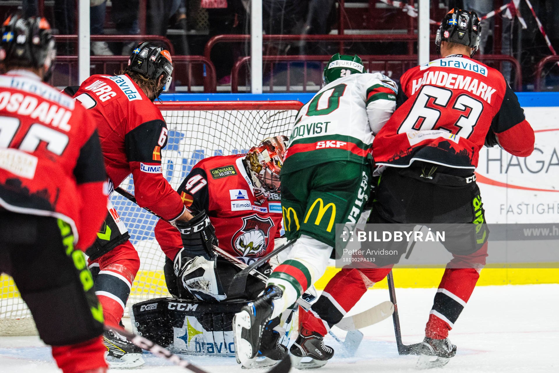 Frölundas Joel Lundqvist gör 1-2-målet bakom Malmö