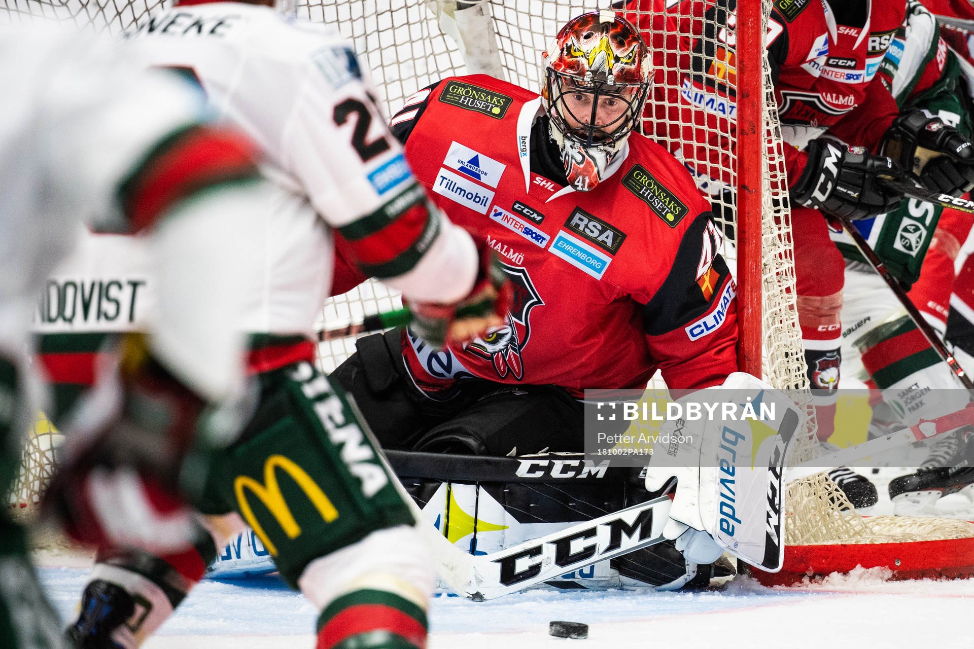 Malmö Redhawks målvakt Cristopher Nilstorp