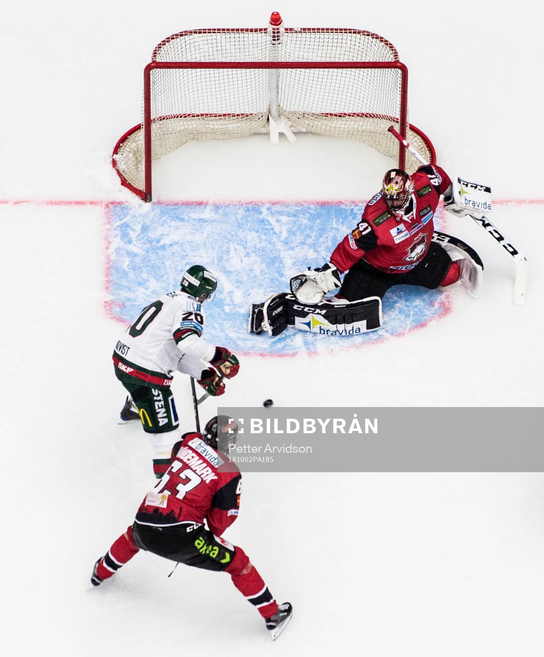Frölundas Joel Lundqvist oroar mot Malmö Redhawks