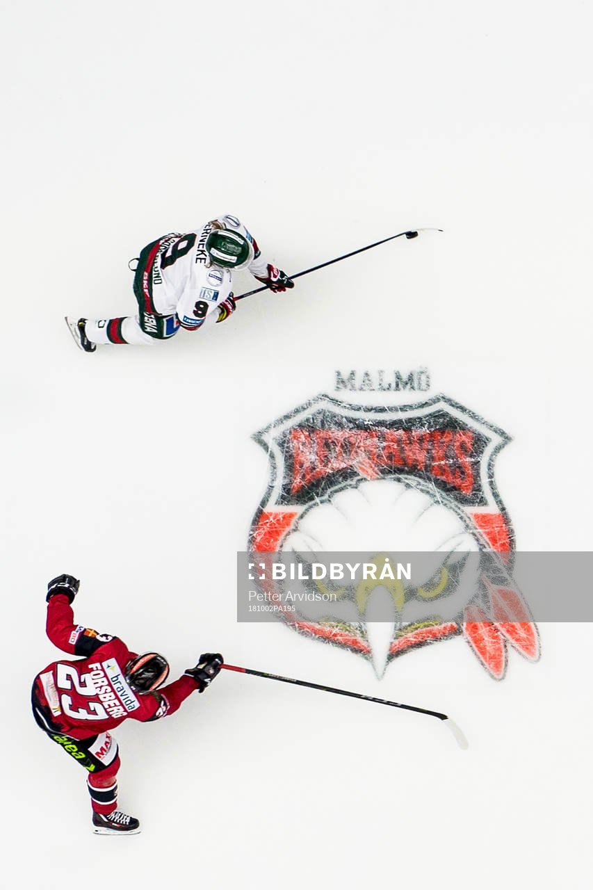 Frölundas Tim Söderlund och Malmö Redhawks Christoffer