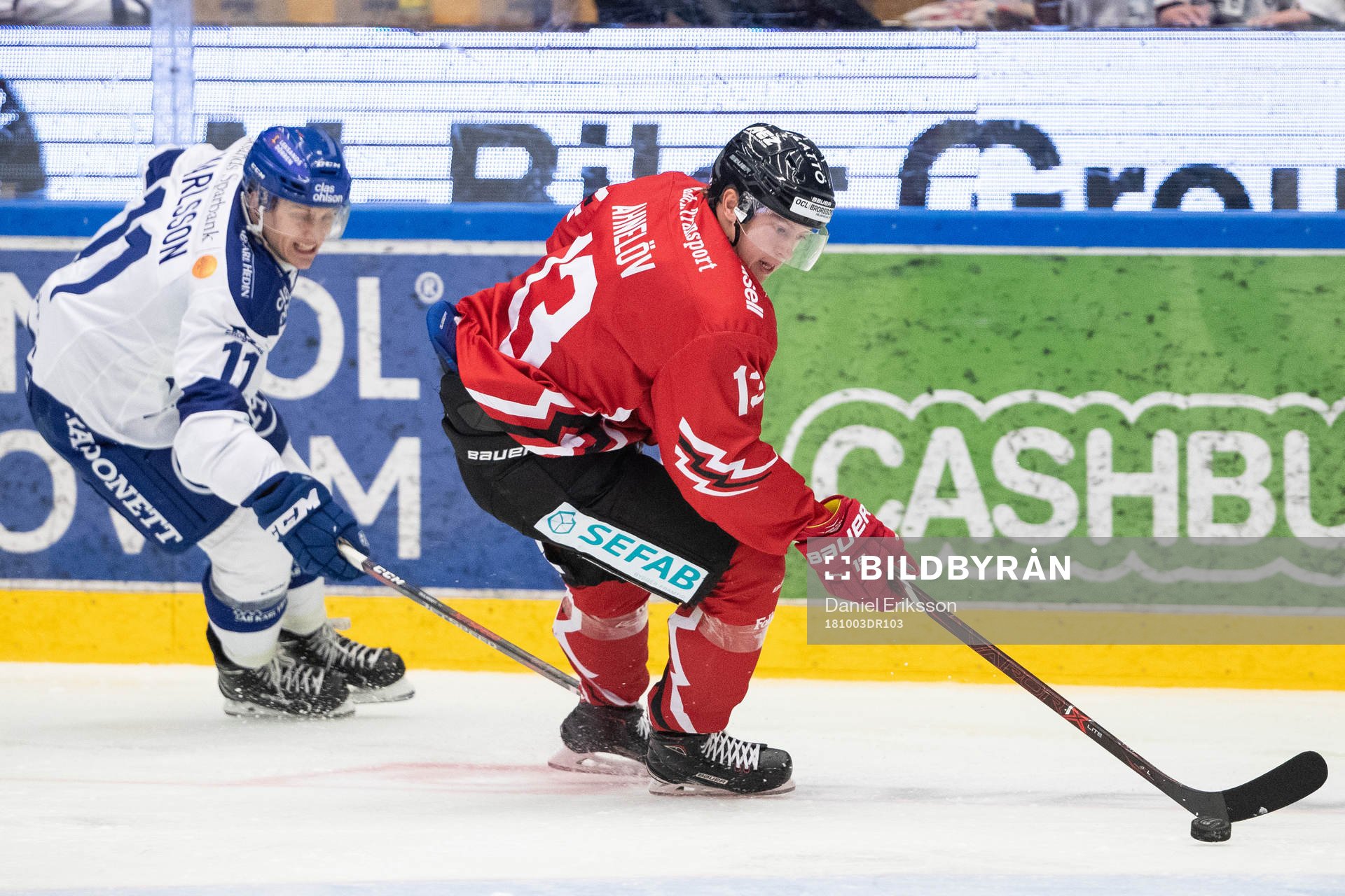 Leksands Martin Karlsson och Vita Hästens Gustav Ahnelöv