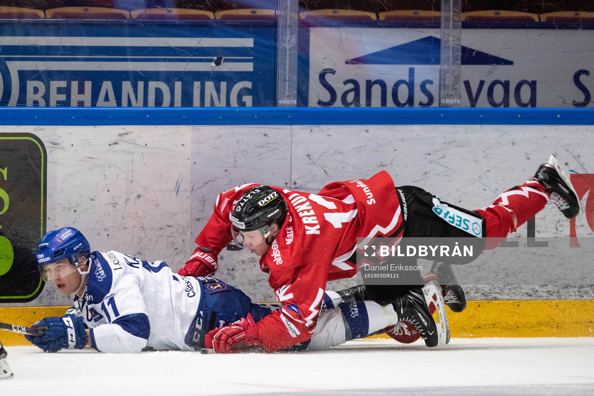 Leksands Martin Karlsson och Vita Hästens Simon Krekula