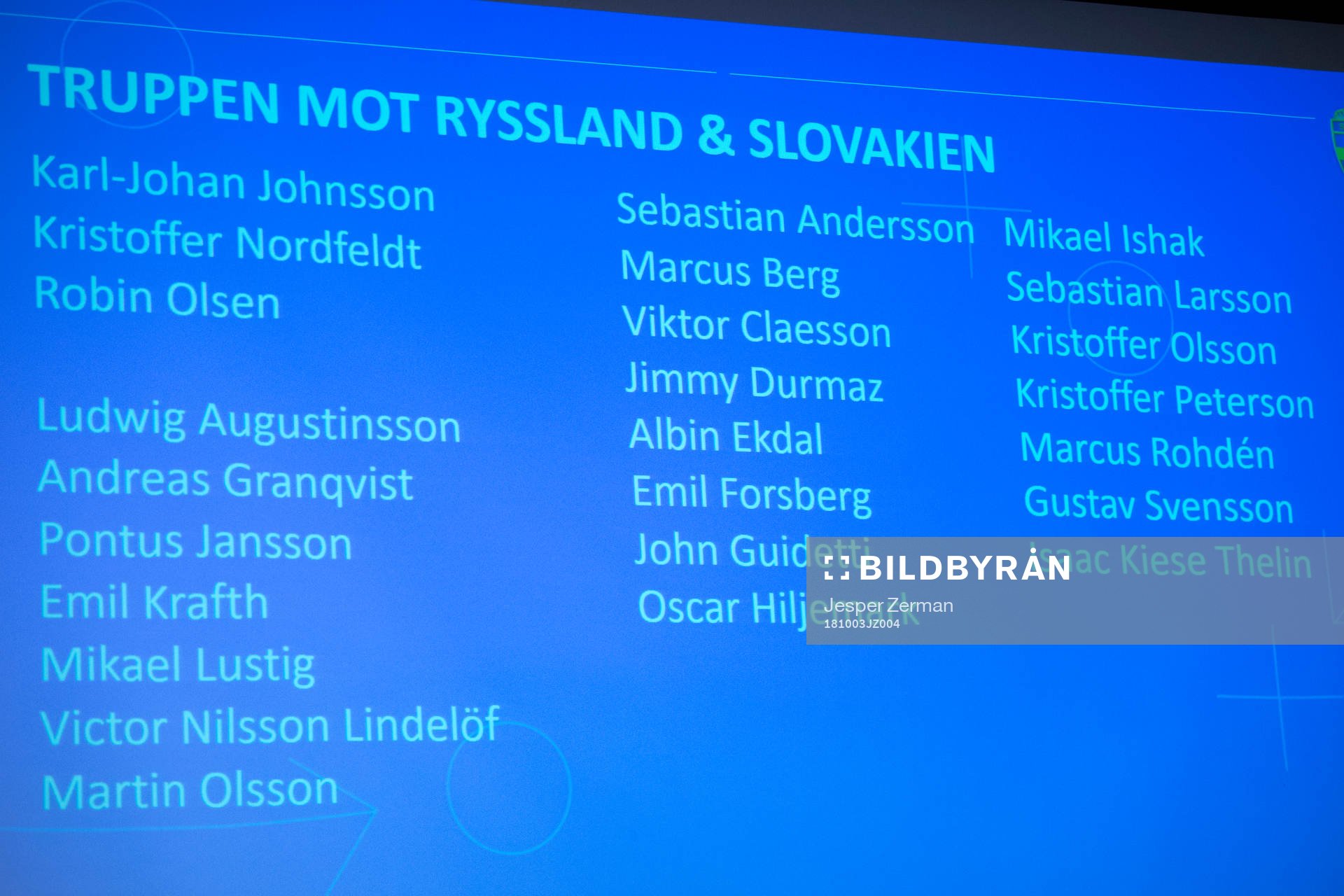 Janne Andersson presenterar truppen