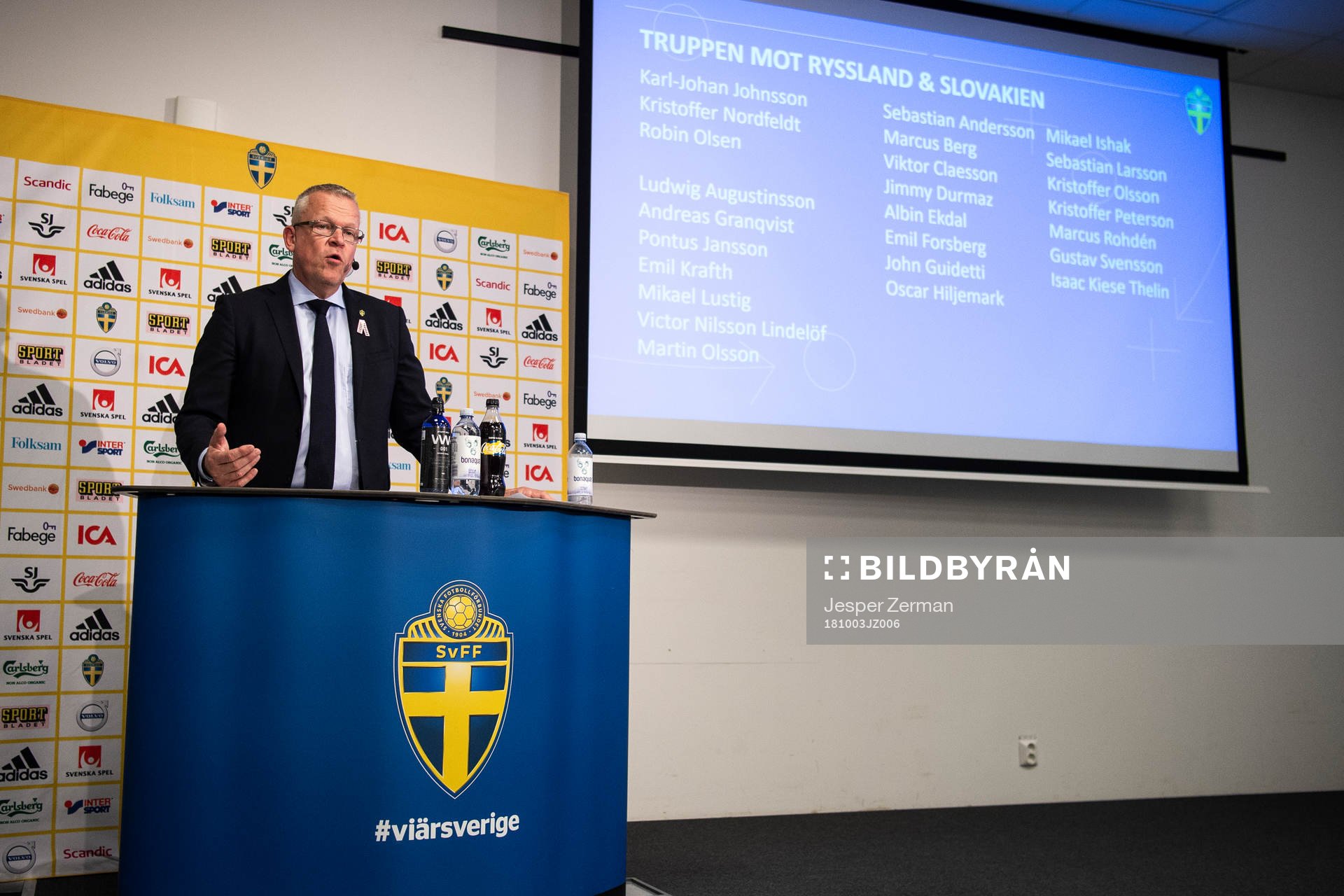 Janne Andersson presenterar truppen