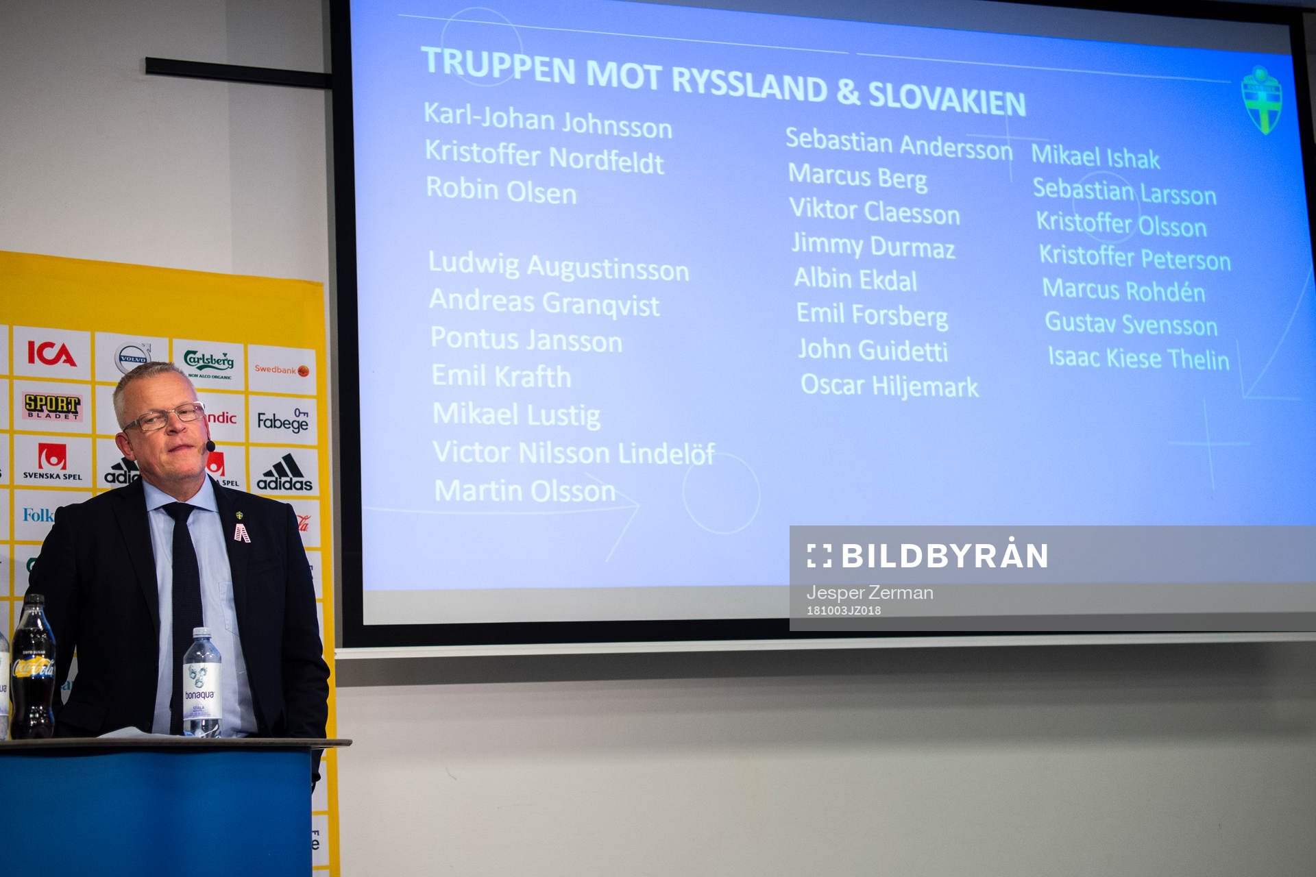 Janne Andersson presenterar truppen