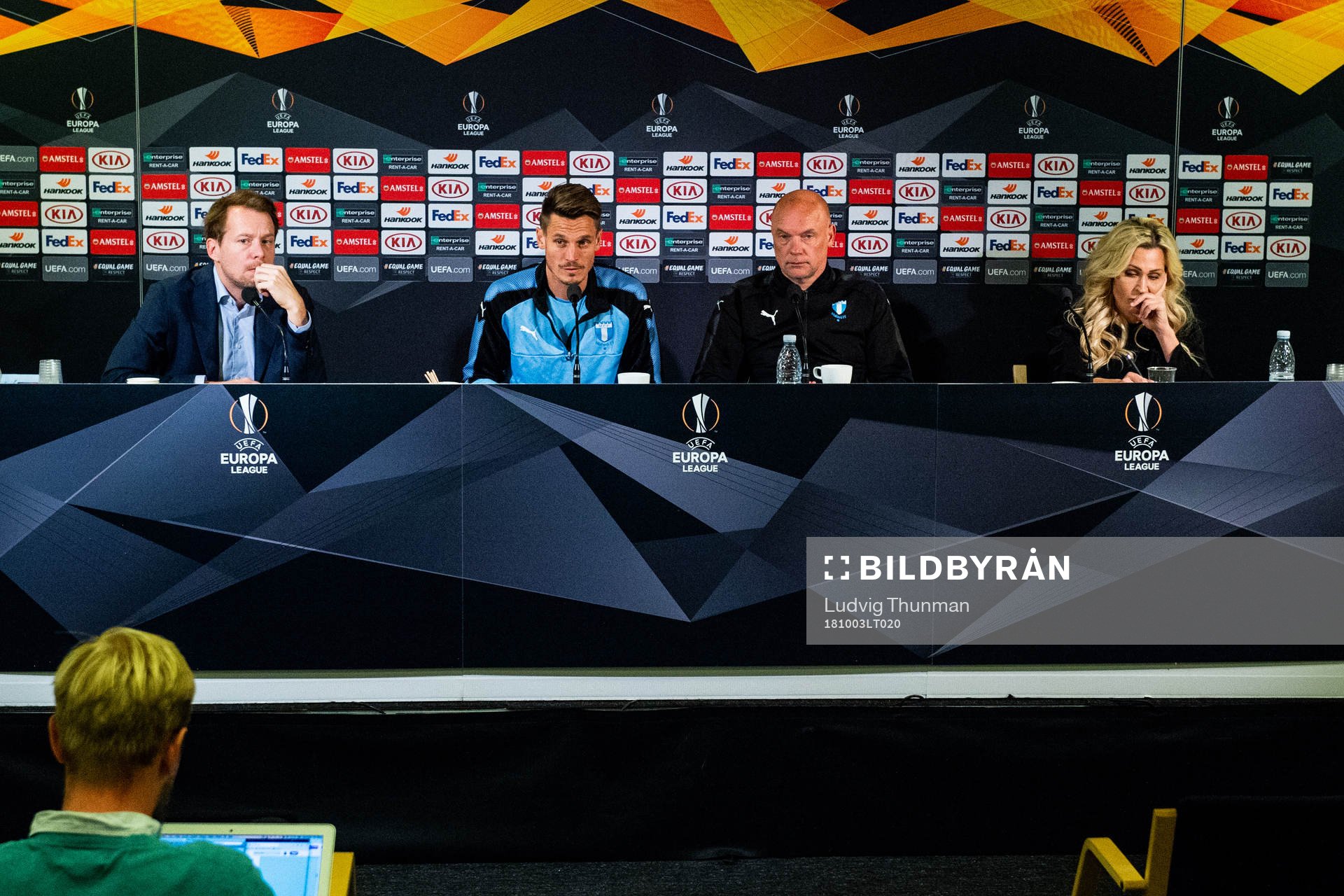 Markus Rosenberg and head coach Uwe Rösler of Malmö FF