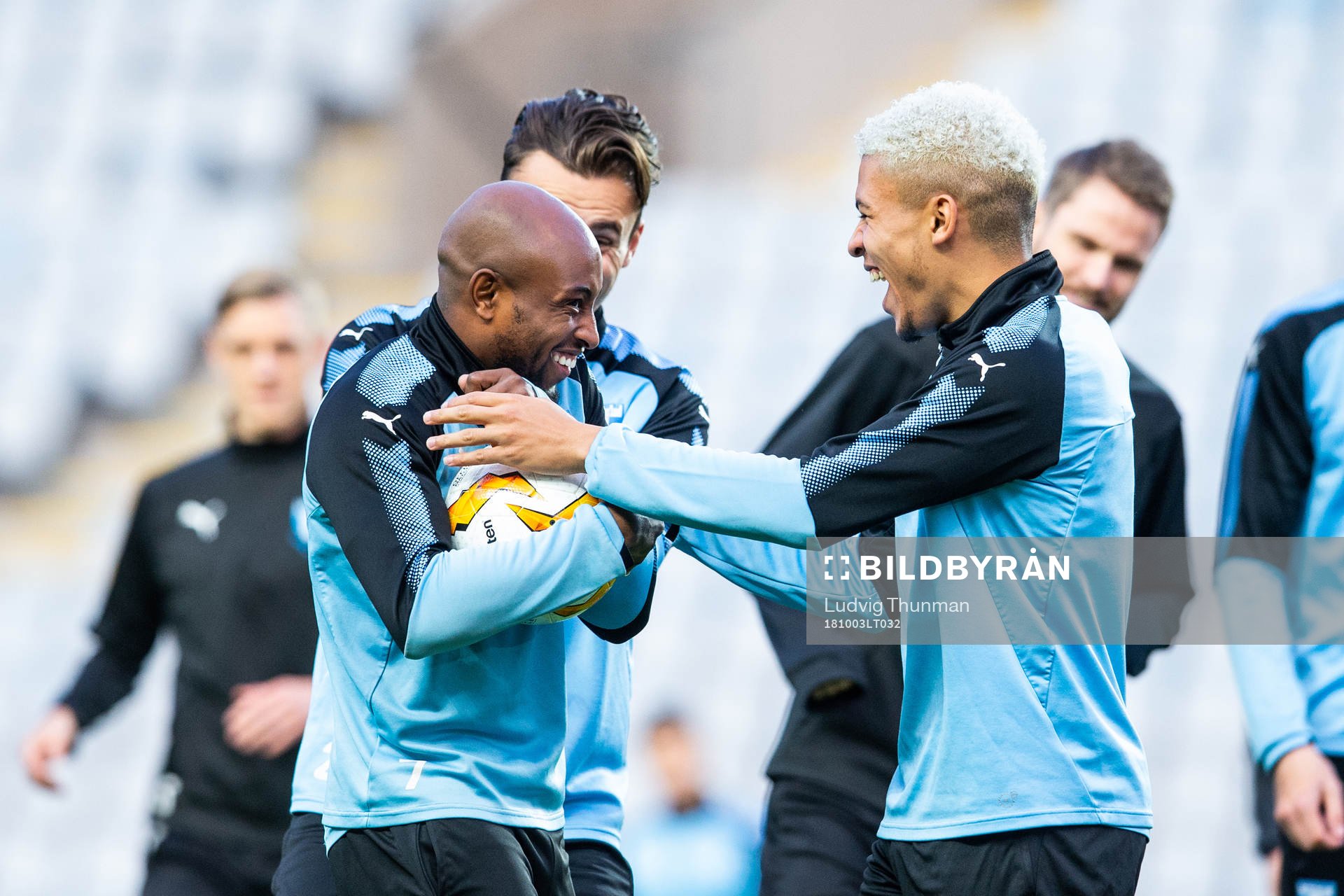 Fouad Bachirou, Romain Gall and Andreas Vindheim of Malmö