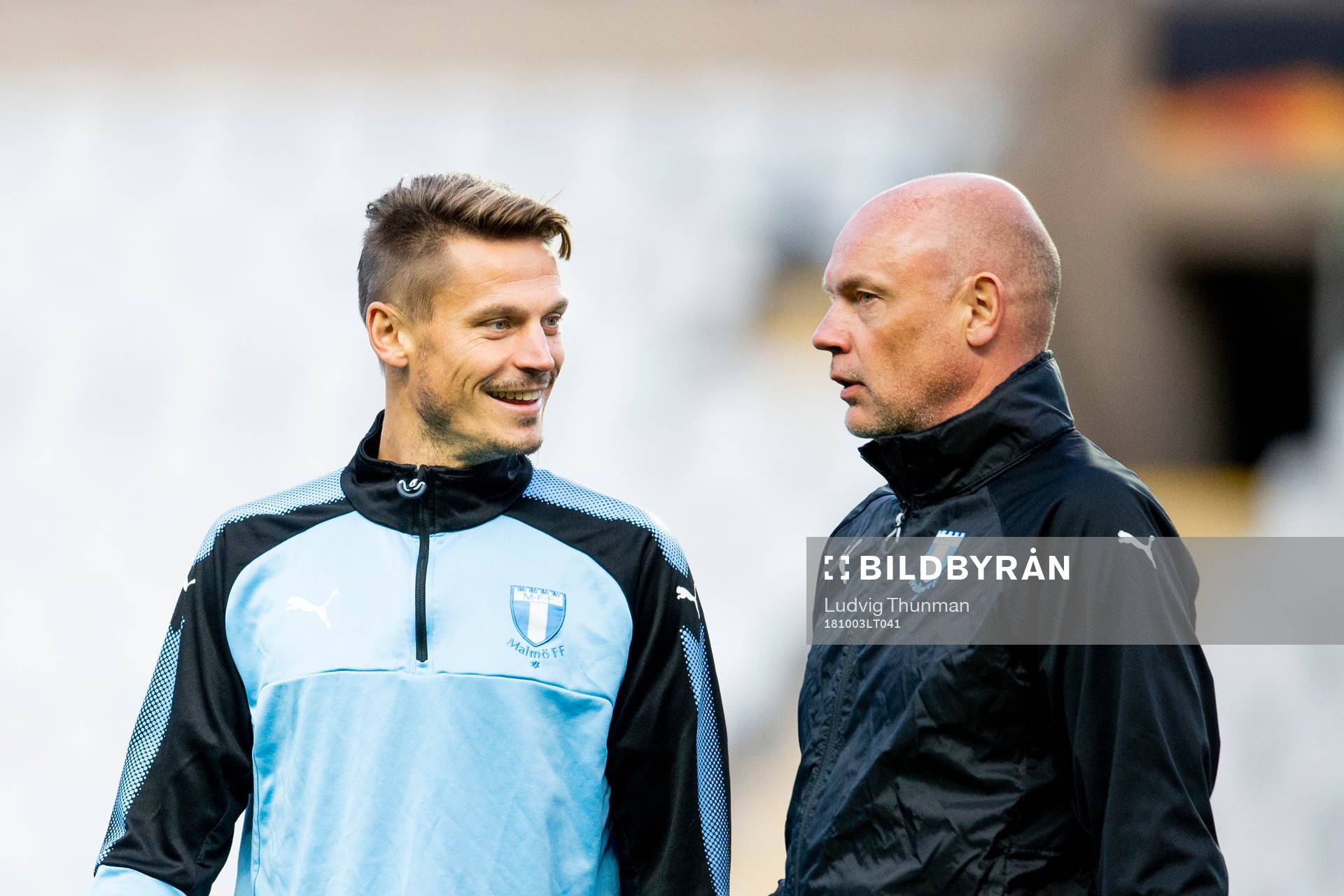 Markus Rosenberg and head coach Uwe Rösler of Malmö FF