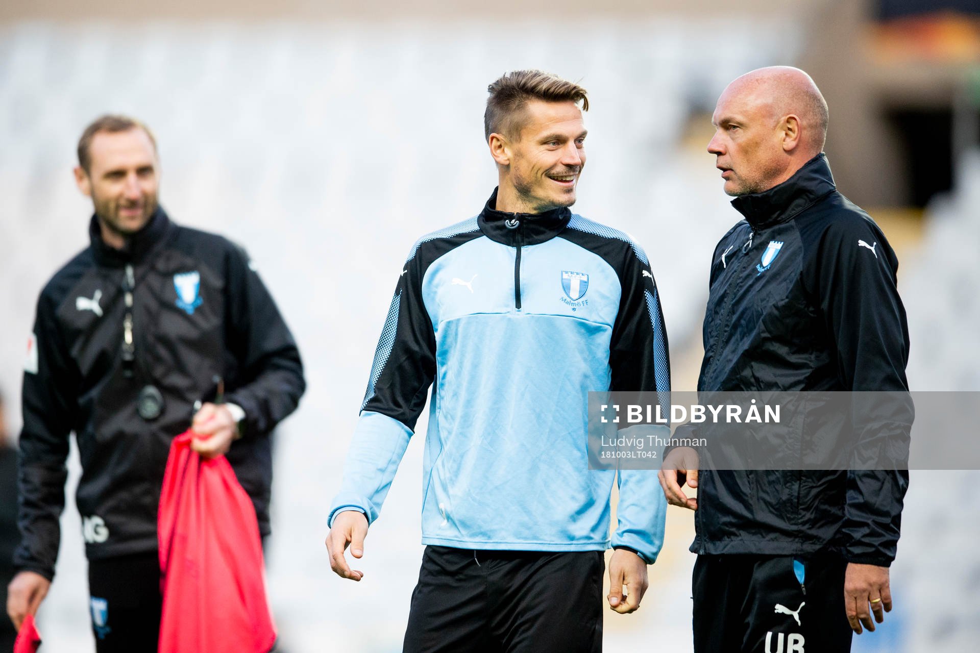 Markus Rosenberg and head coach Uwe Rösler of Malmö FF